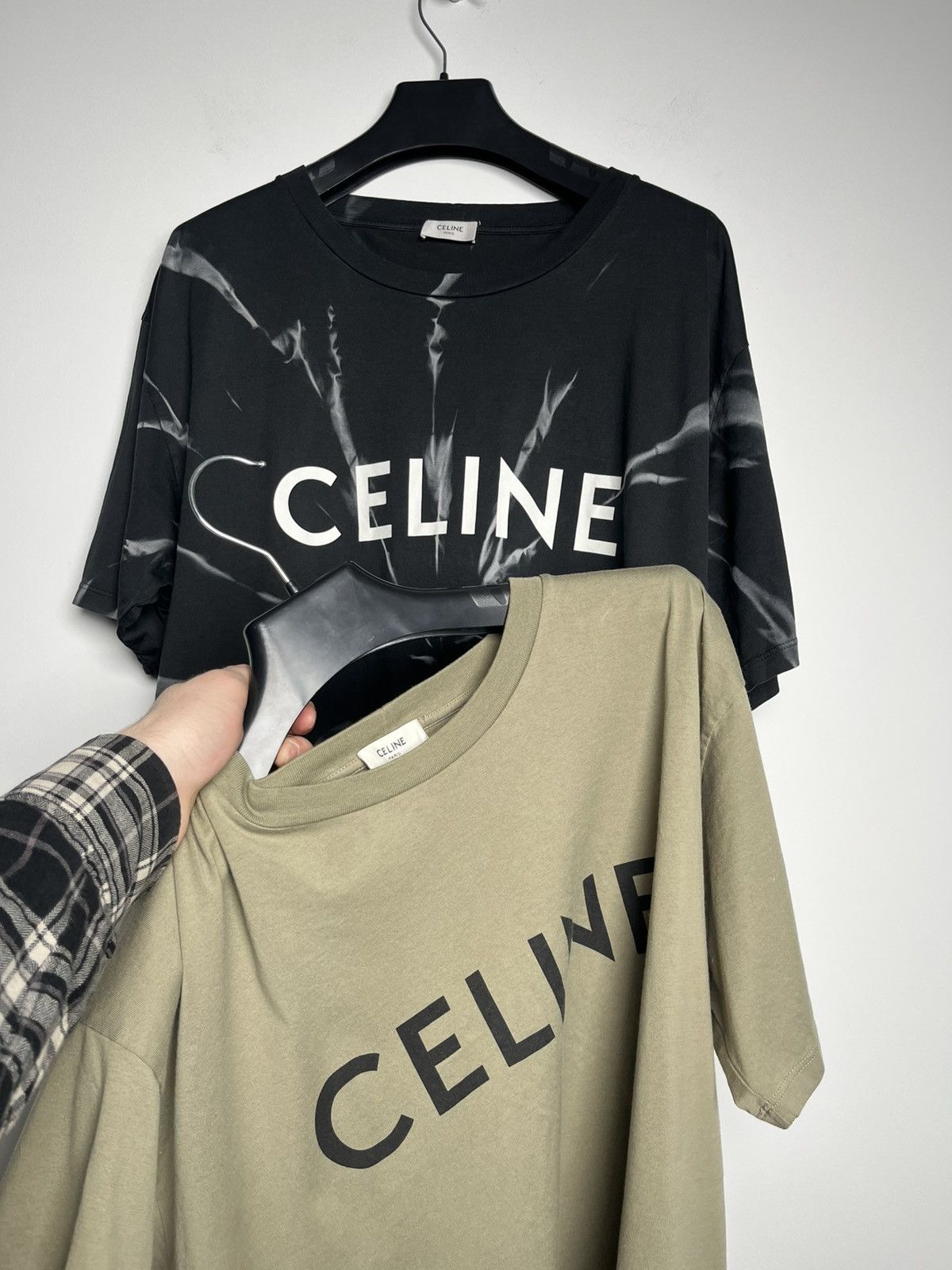 Celine Celine Black Smoke Tie Dye Tee by Hedi Slimane Size US XXL / EU 58 / 5 - 2 Thumbnail