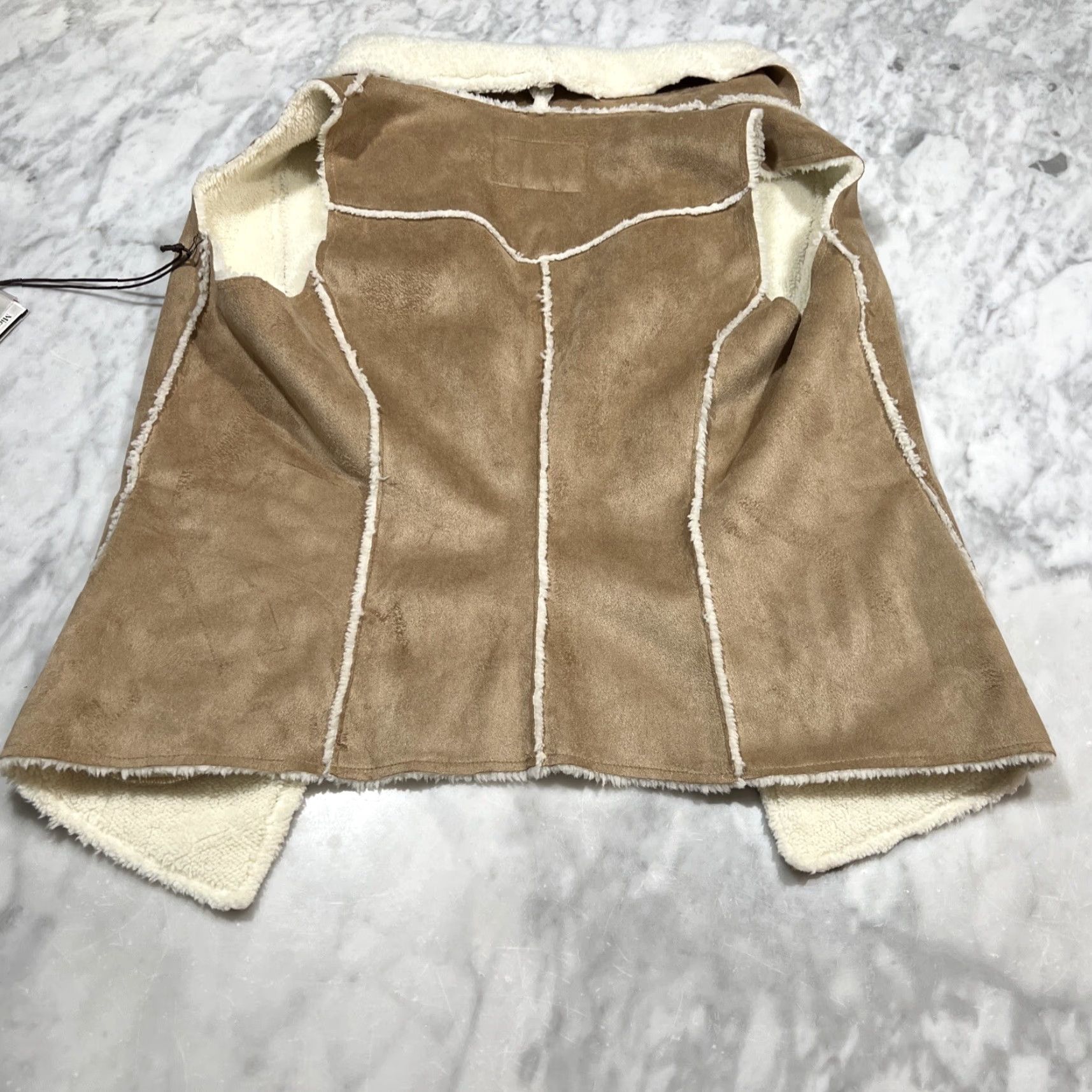 Vintage Powder River Outfitters Vest Womens Medium 58-3933 Micro Suede Tan By Panhandle Size M / US 6-8 / IT 42-44 - 4 Thumbnail
