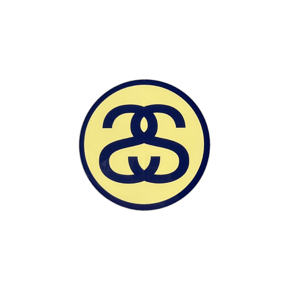 Stussy Stüssy Double S Circle Sticker Beige/Navy Size ONE SIZE - 1 Thumbnail