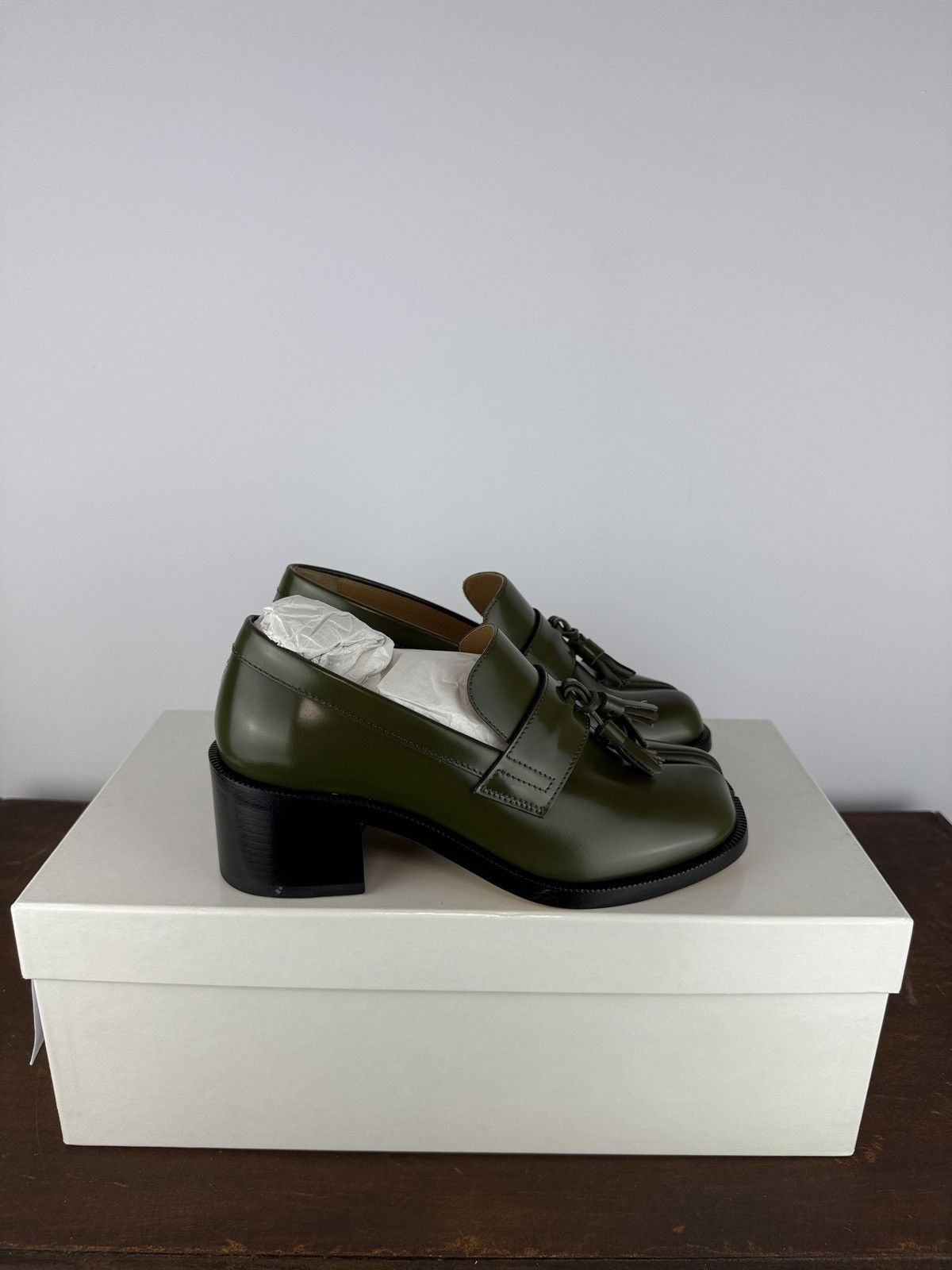 Maison Margiela Green Maison Martin Margiela Tabi loafers (new with box) Size US 6 / IT 36 - 3 Thumbnail