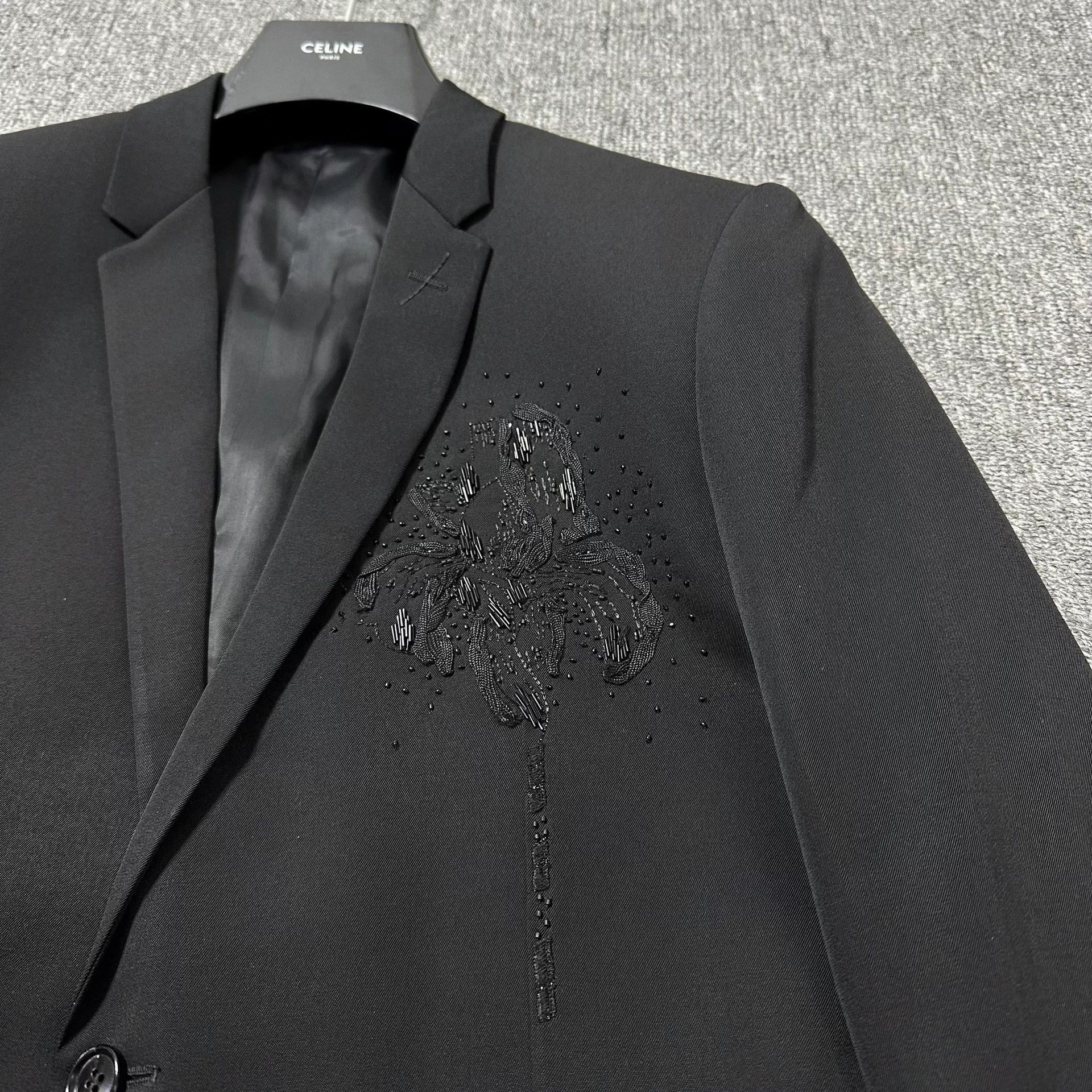 Dior Dior Homme 18ss Beaded Blazer 50 Black Carpet kva Size 50S - 2 Thumbnail