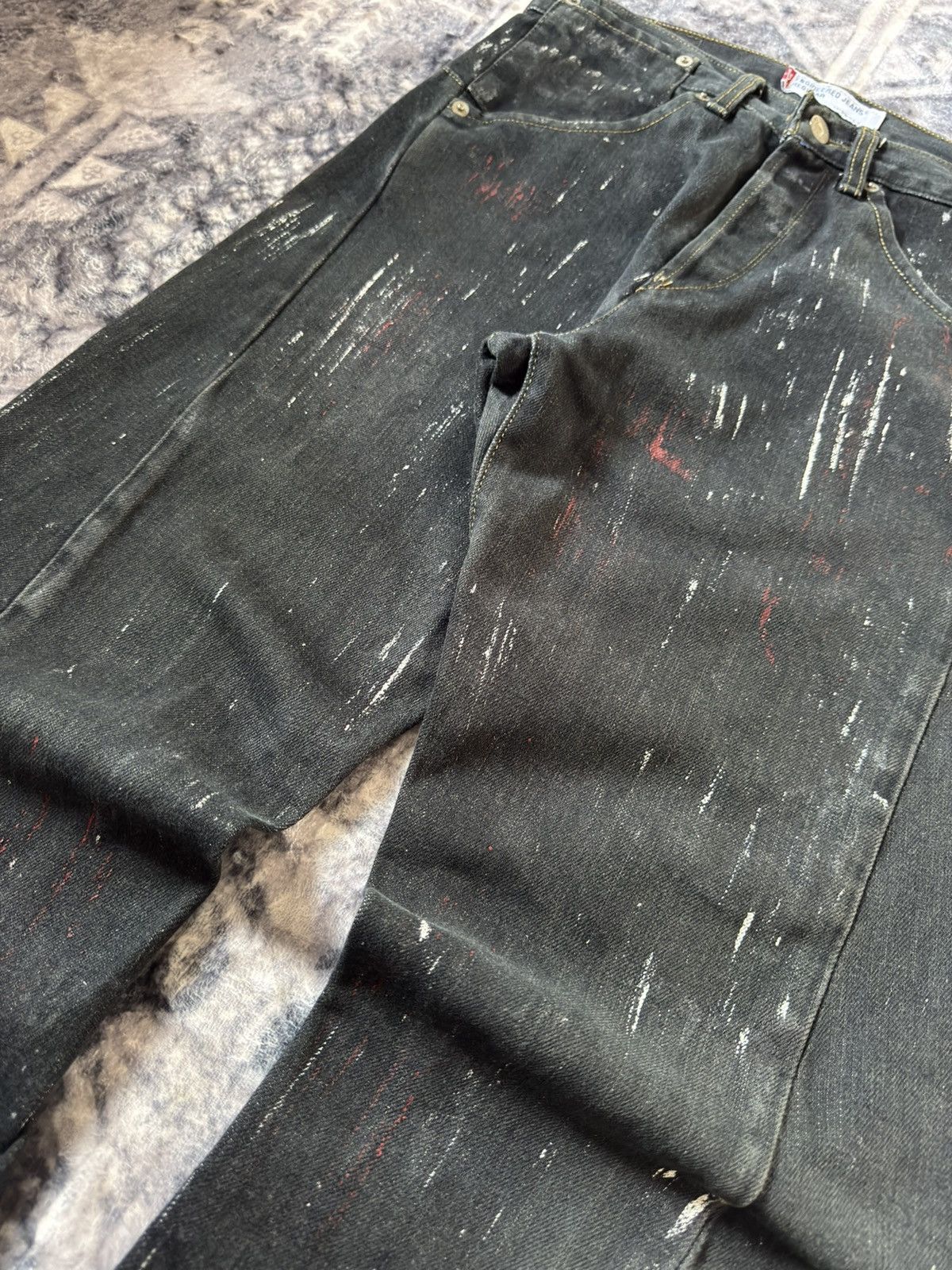 Levi's Vintage Levis Engineered Matrix Digital Rain Painted Jeans Size US 29 - 4 Thumbnail