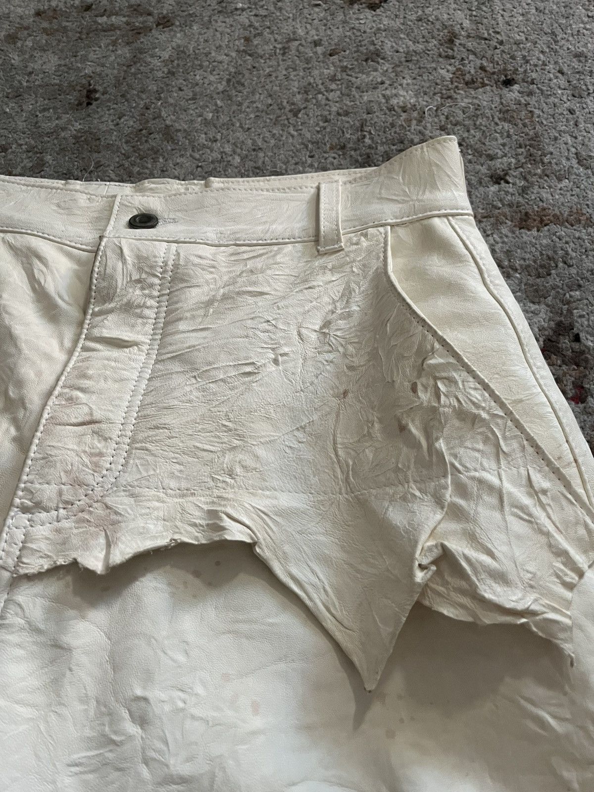 K-Two Studios White Lambskin Shorts / Jorts - k-two studios Size US 32 / EU 48 - 3 Thumbnail