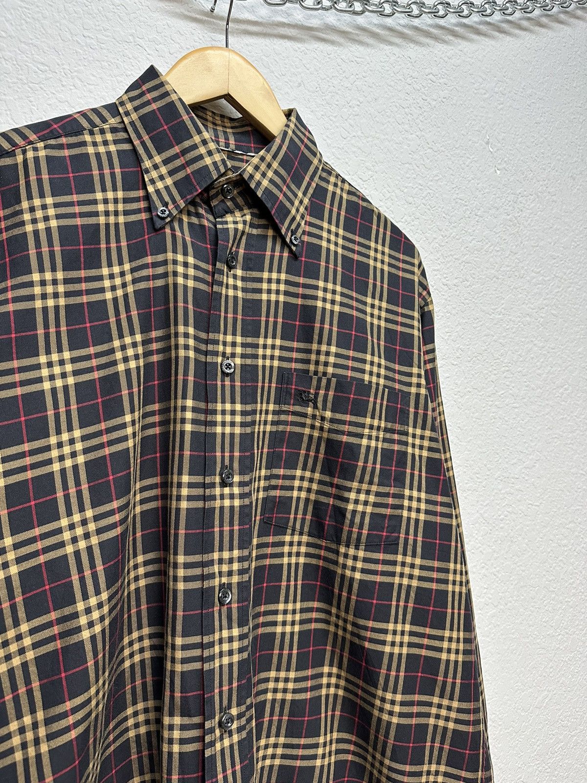 Burberry × Vintage Vintage Burberry Nova Check Cotton Shirt Button Up Archival Size US L / EU 52-54 / 3 - 4 Thumbnail
