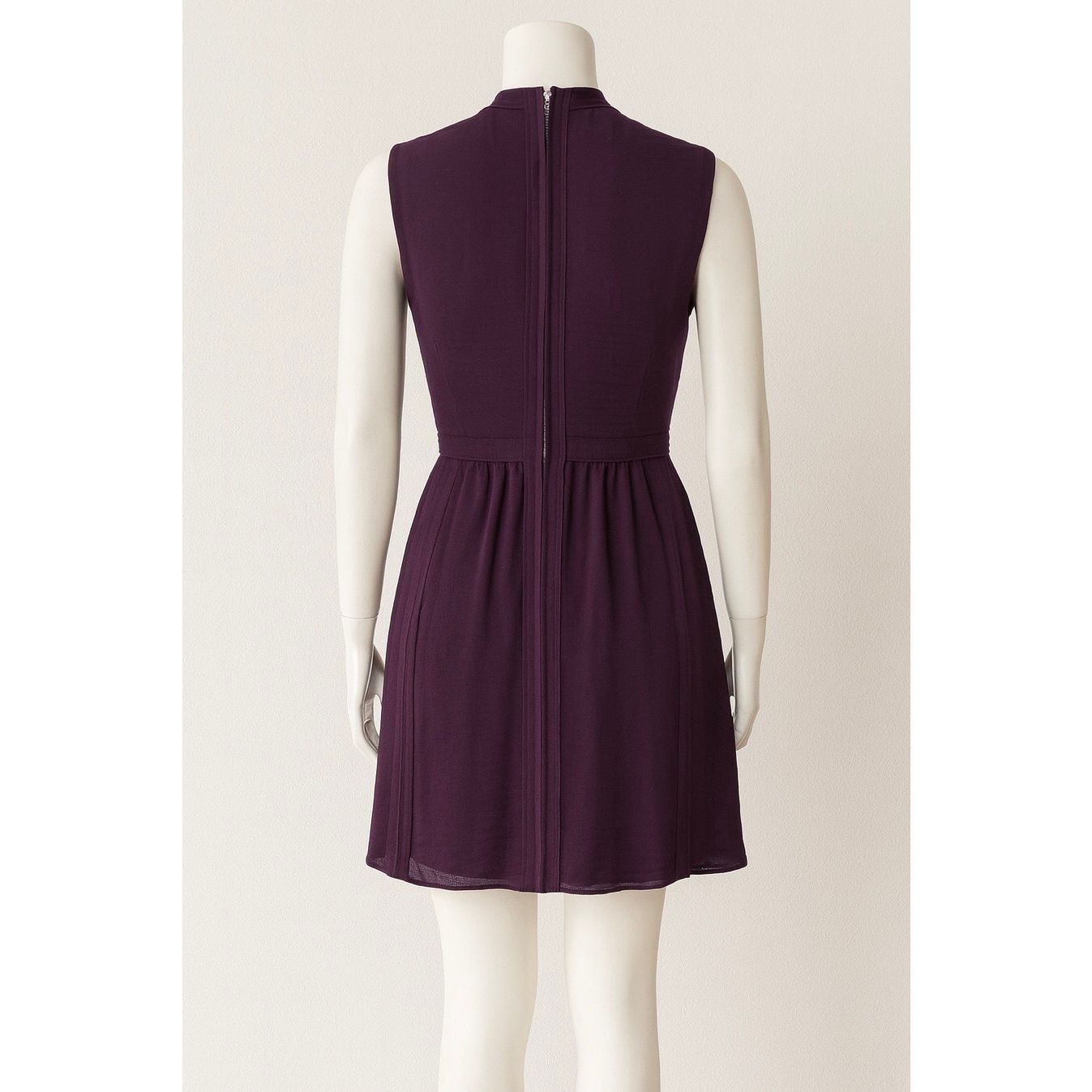 Rebecca Taylor Rebecca Taylor Purple V-Neck A-Line Mini Dress Size S / US 4 Size S / US 4 / IT 40 - 2 Thumbnail