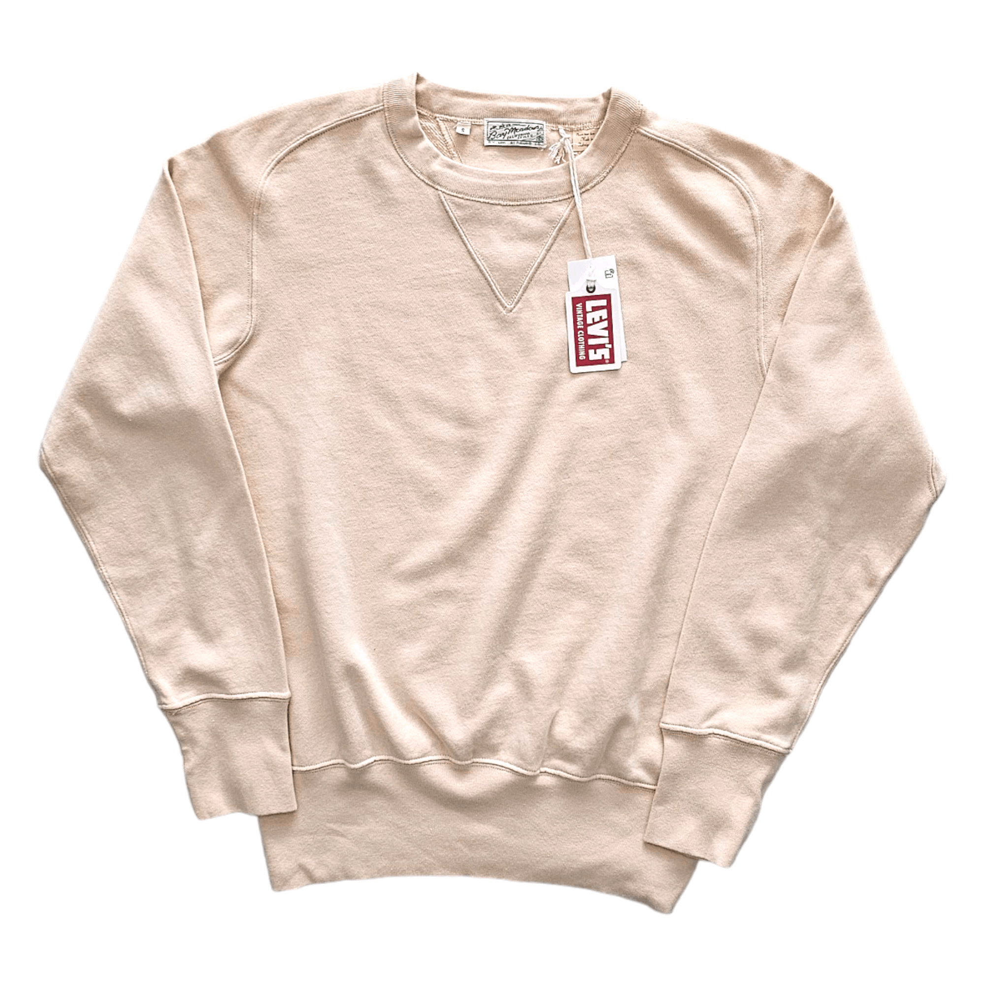 image of Levis Vintage Clothing NWT Levi's Vintage Clothing Bay Meadows Sweatshirt S Ss20 in Cream (Size Sma