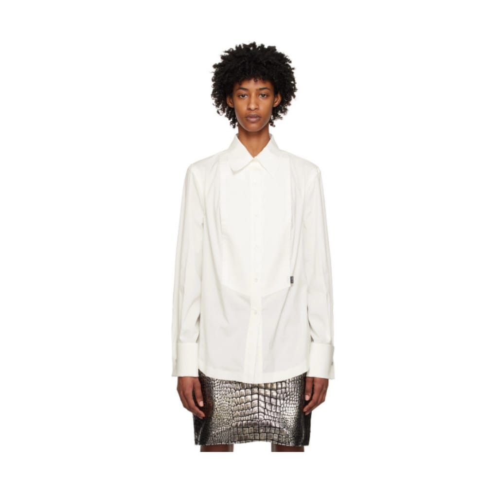 Tom Ford o1y0226 Solid Color Shirt in White Size S / US 4 / IT 40 - 1 Thumbnail