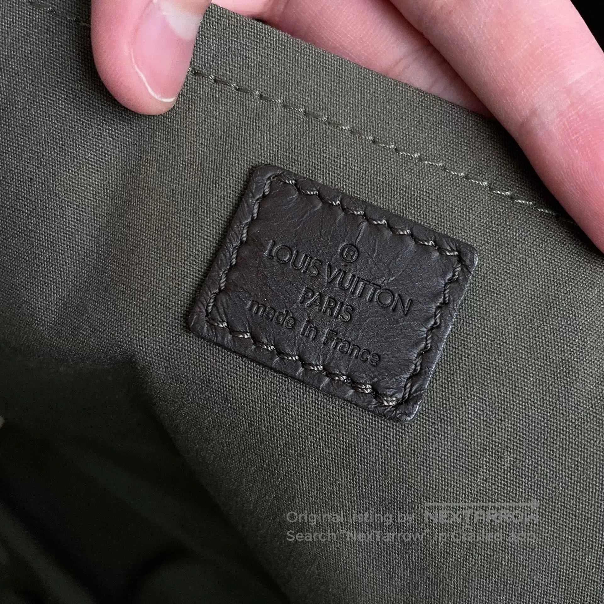 Louis Vuitton Louis Vuitton Military Green Denim Keepall. Size ONE SIZE - 7 Thumbnail