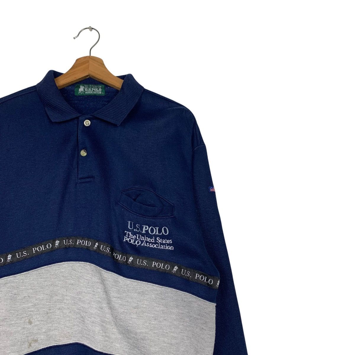 Japanese Brand U.S. POLO ASSOCIATION Colorblock Pullover Jumper #2204-C97 Size US L / EU 52-54 / 3 - 5 Thumbnail