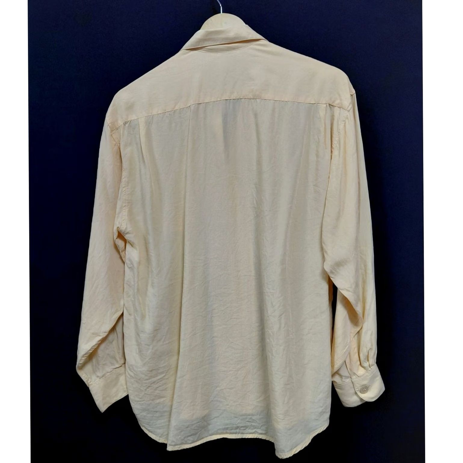 Vintage Cambridge Dry Goods Embroidered Rayon Shirt Beige Solid Long Sleeve Women Size 4 Size S / US 4 / IT 40 - 2 Thumbnail