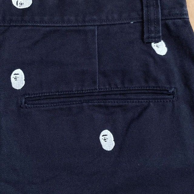 Bape BAPE APE HEAD logo embroidered pants black APE NIGO ★size S Size US 30 / EU 46 - 6 Thumbnail
