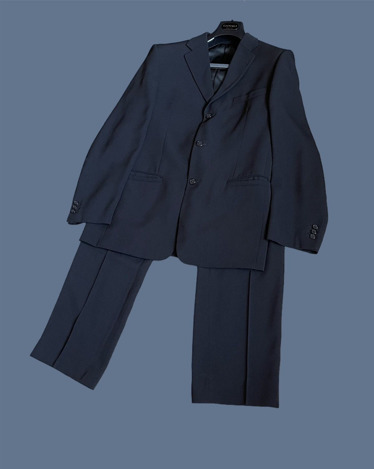 Versace × Vintage 90’s Versace classic black suit vintage Size 50R - 3 Thumbnail