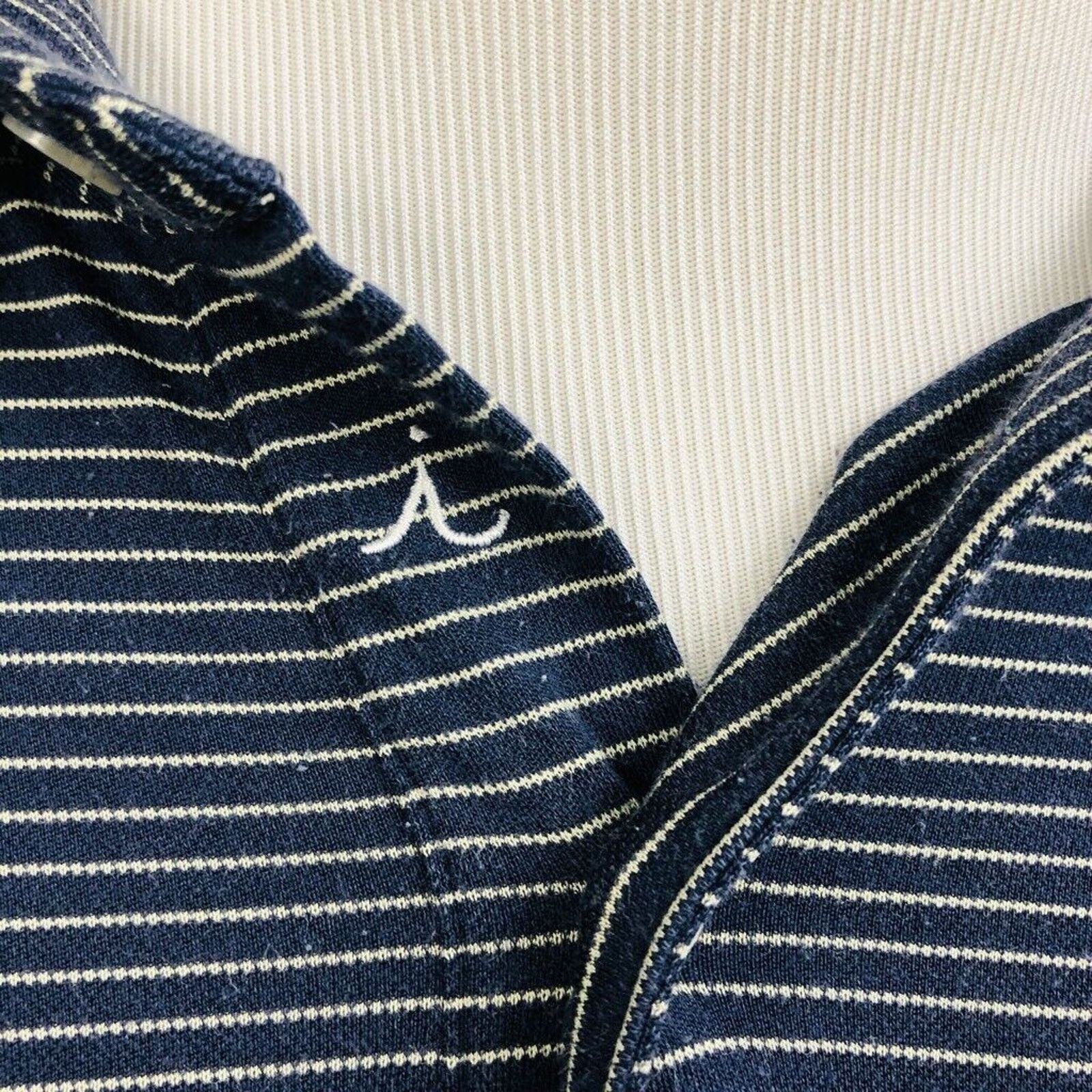 The Unbranded Brand iliac Golf Bert Lamar Mens Polo Shirt Blue Striped Button XL Size US XL / EU 56 / 4 - 5 Thumbnail