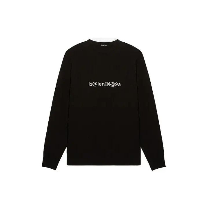 Balenciaga Balenciaga Men's Black Logo Sweater Size US M / EU 48-50 / 2 - 1 Thumbnail