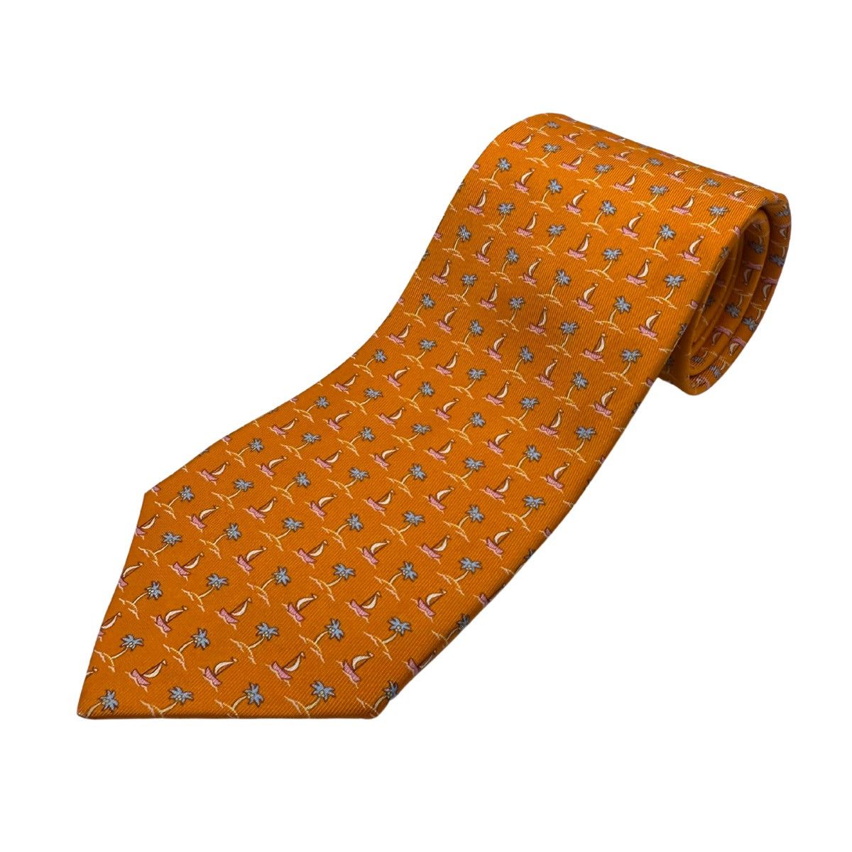 Salvatore Ferragamo Salvatore Ferragamo Silk Tie,Orange, Made in Italy, Like New Size ONE SIZE - 1 Thumbnail