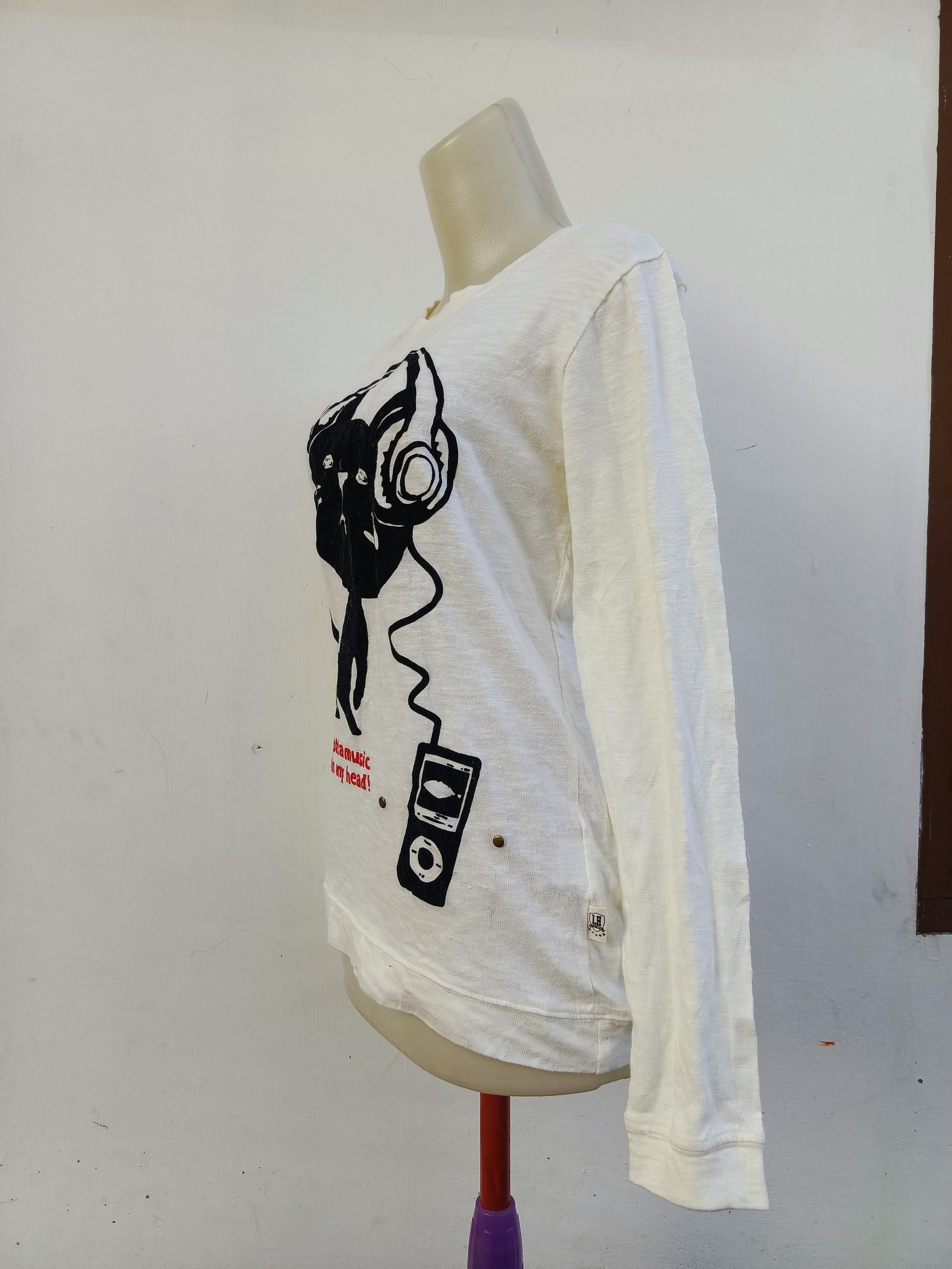 Japanese Brand Listen Heartbeat Cat Graphic — Y2K Streetwear — NVMBER17 Size M / US 6-8 / IT 42-44 - 6 Thumbnail