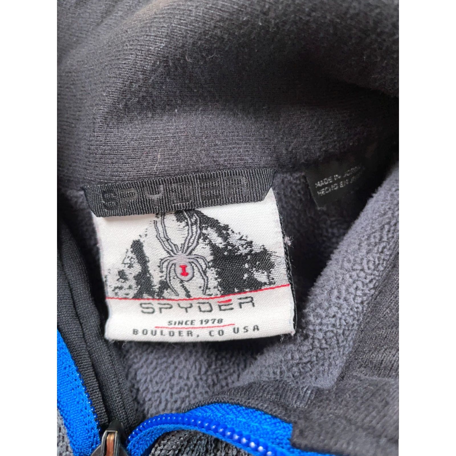 Spyder Spyder Sweater Adult Medium Gray Blue Ribbed Knit 1/4 Zip Ski 199306 Size US M / EU 48-50 / 2 - 4 Thumbnail