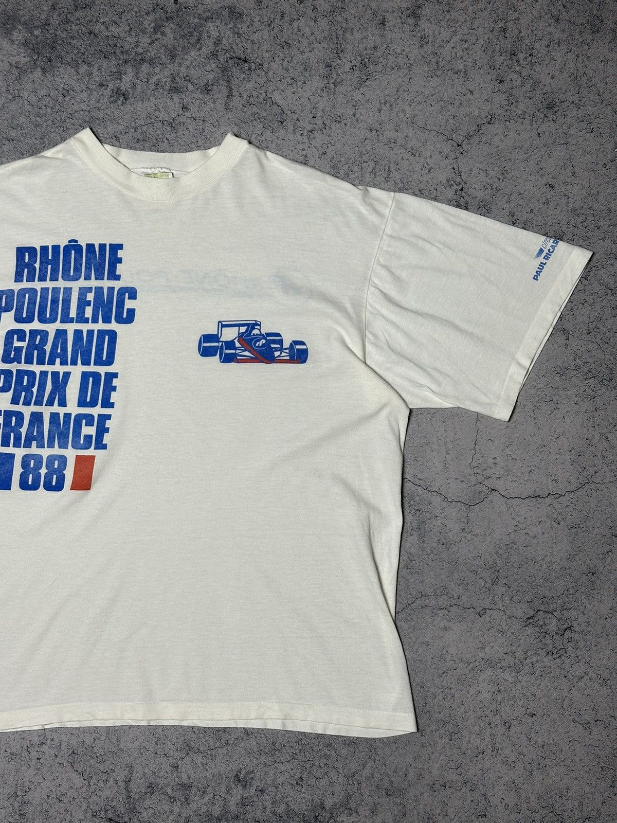 Vintage Vintage 80s Grand Prix de France 1988 F1 Racing T-Shirt Size US L / EU 52-54 / 3 - 3 Thumbnail