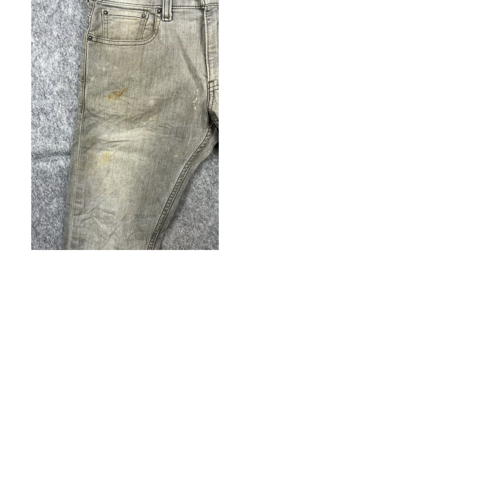 Levi's VINTAGE Levi's 511 Jeans Slim Straight 32x30 Gray Men's Distressed Stained 5-Pocket Denim Cotton Regular Rise Mid Size US 32 / EU 48 - 9 Thumbnail