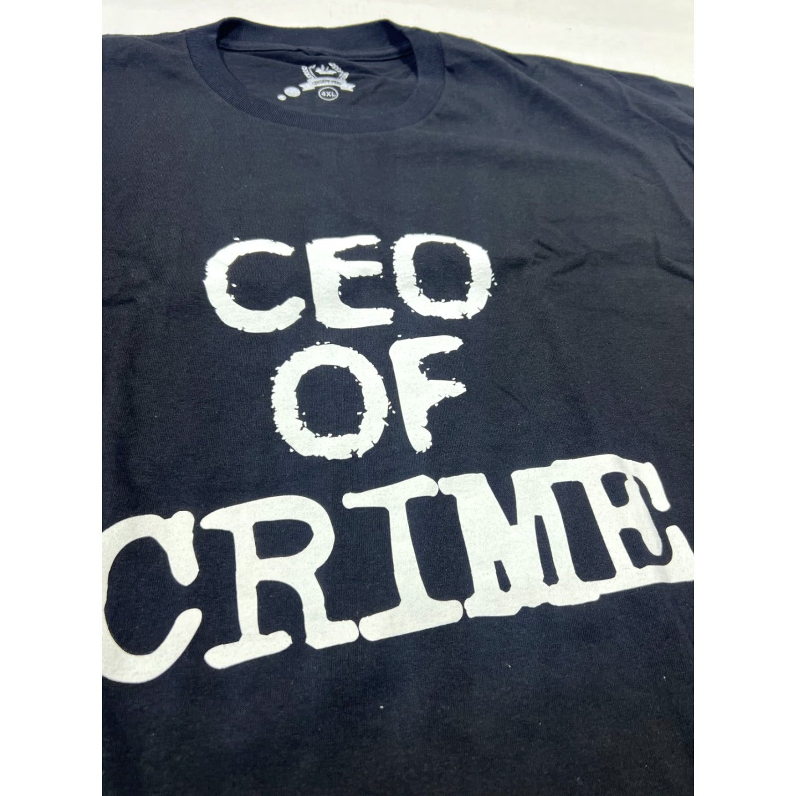 Vintage VINTAGE CONCEPT TEES CEO OF CRIME T-SHIRT 4XL BLACK BIG & TALL Mens Size US XXL / EU 58 / 5 - 2 Thumbnail
