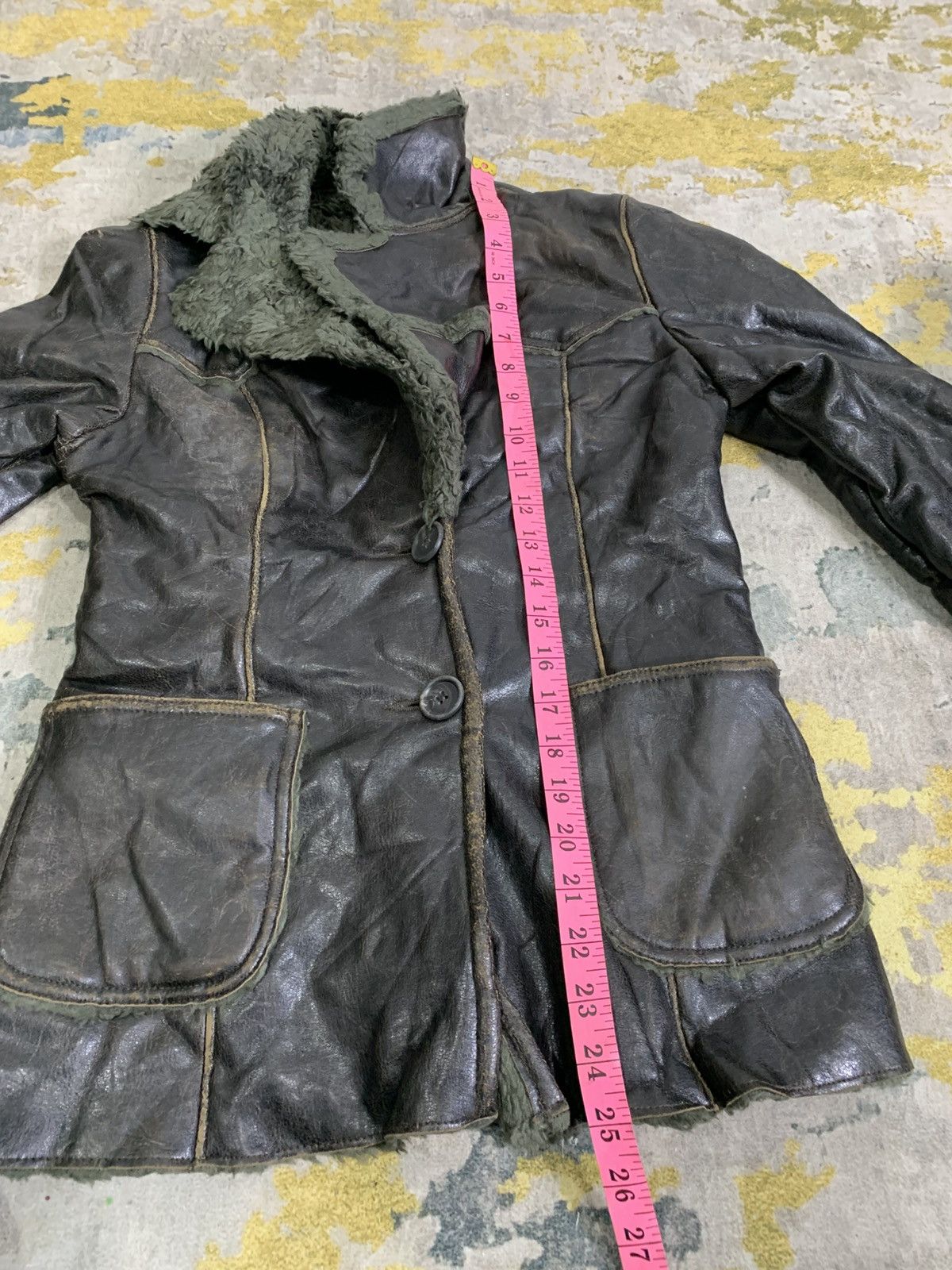 Vintage Vintage UCB Shearling Faux Fur Jacket Size XS / US 0-2 / IT 36-38 - 9 Thumbnail