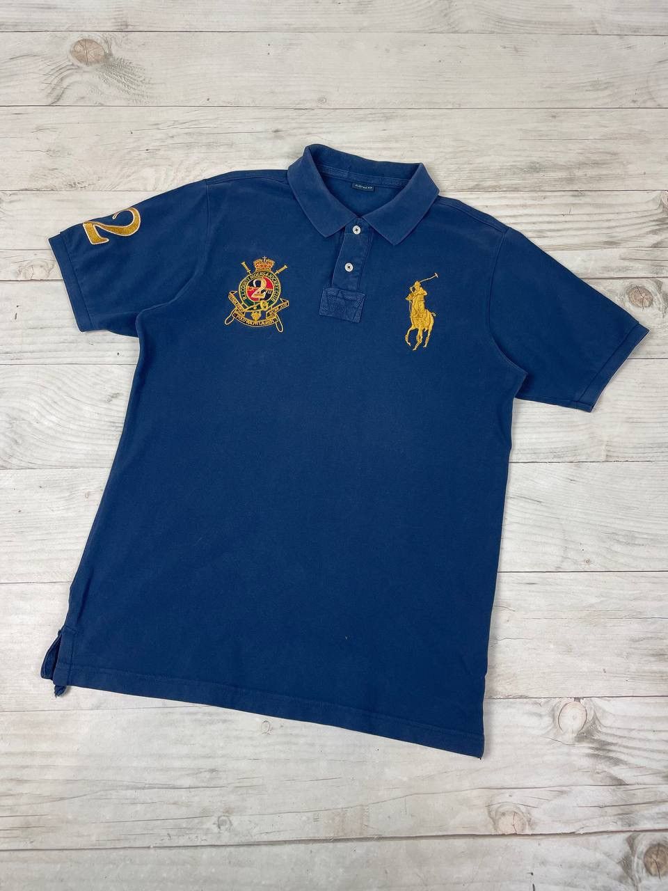 VINTAGE POLO RALPH LAUREN CREST selling RUGBY SHIRT SZ:L