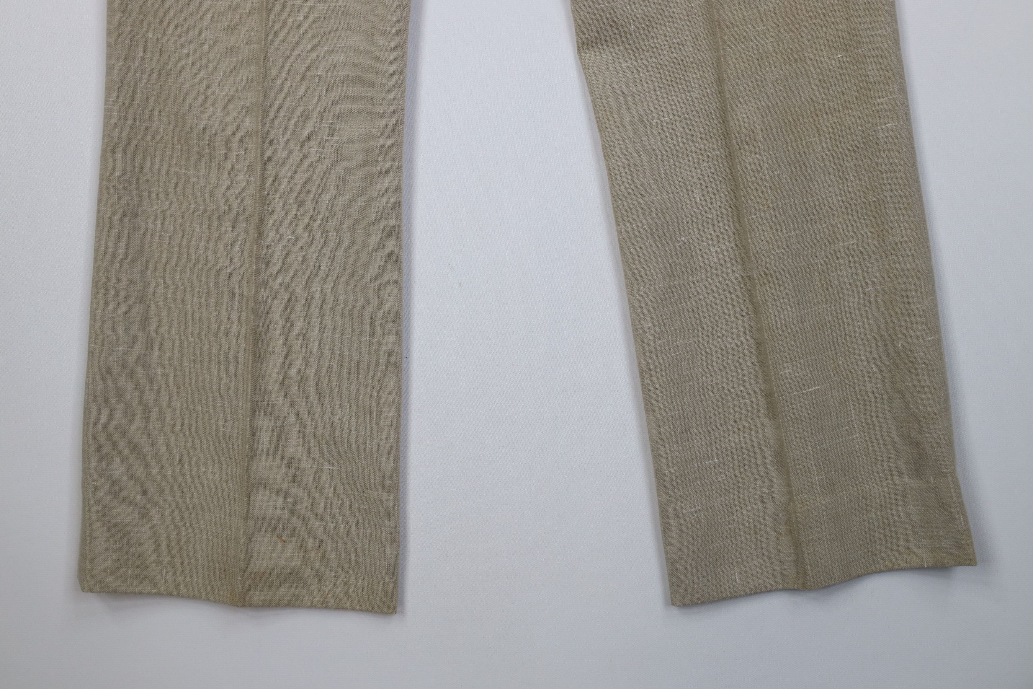 Vintage Vintage 70s Atomic Fleck Side Buckle Linen Wide Leg Pants Size US 34 / EU 50 - 13 Thumbnail