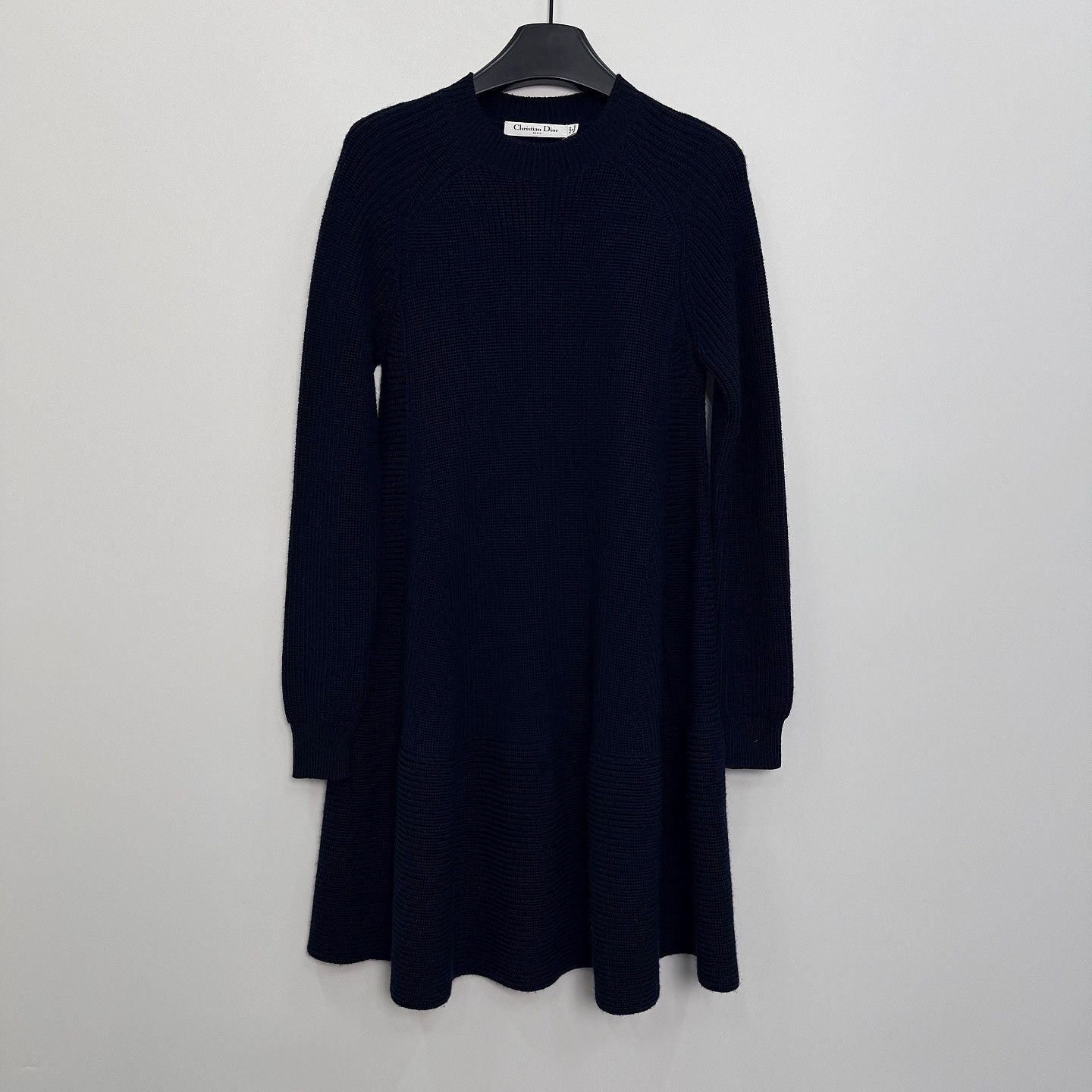 Dior Christian Dior Black Wool Knit Mini Dress Size FR 36 Size XS / US 0-2 / IT 36-38 - 1 Thumbnail