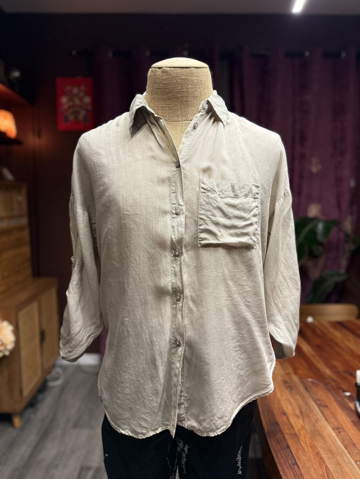 Zara ZARA Lightweight Button-Up Shirt – Size M Size M / US 6-8 / IT 42-44 - 1 Thumbnail