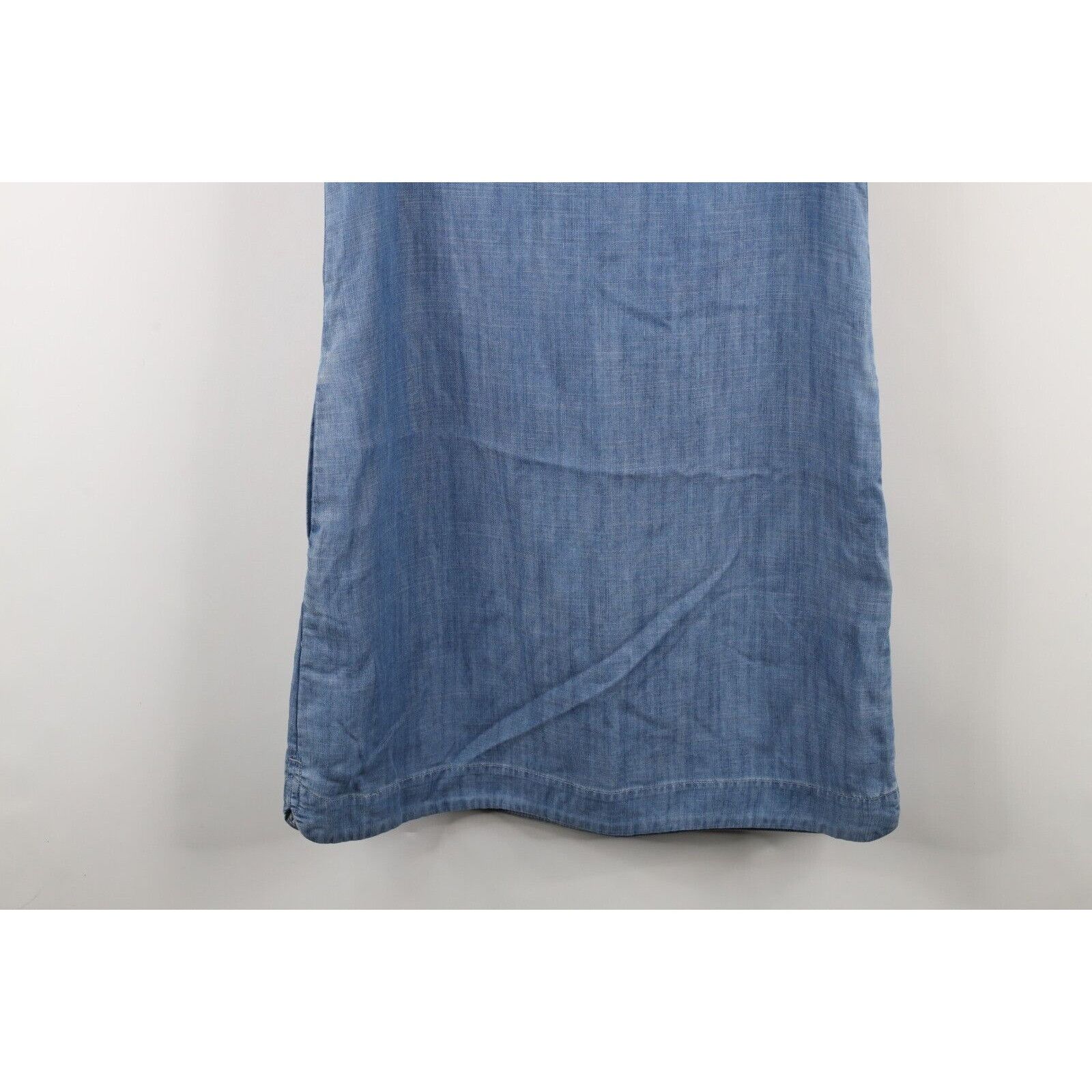 Vineyard Vines Vineyard Vines Womens Utility Chambray Denim Shirt Dress Size XS / US 0-2 / IT 36-38 - 13 Thumbnail