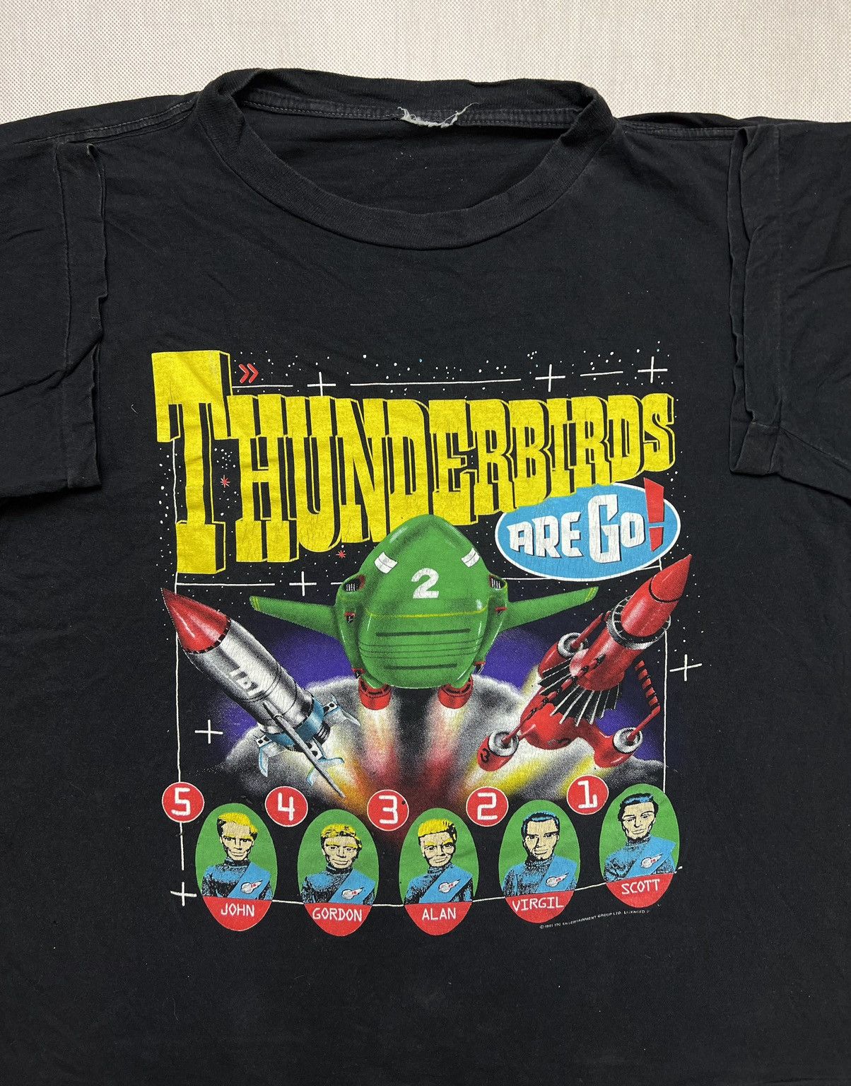 Rare Thunderbirds 1991 Star Trek vintage 90's tshirt