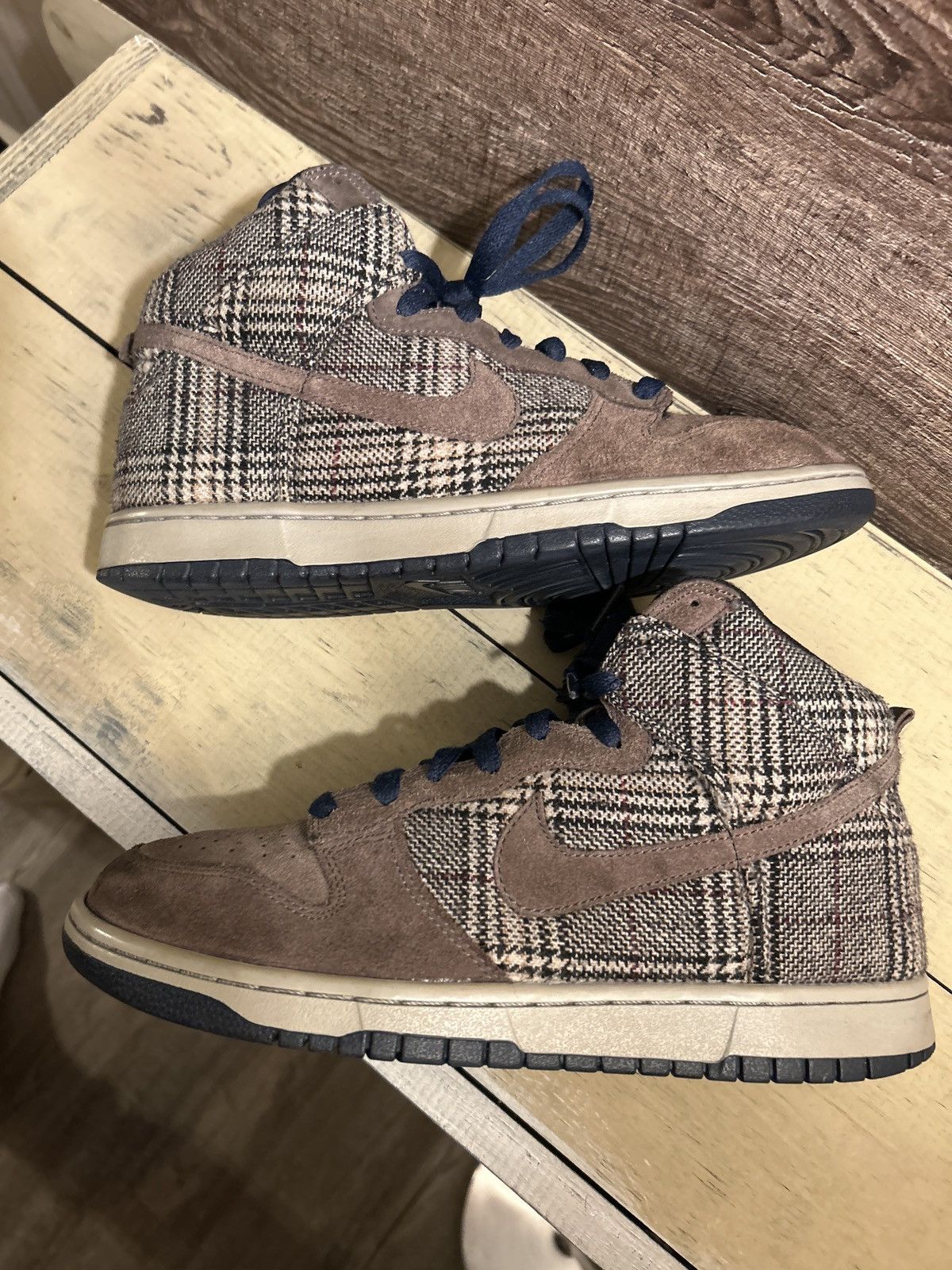 nike dunk high tweed