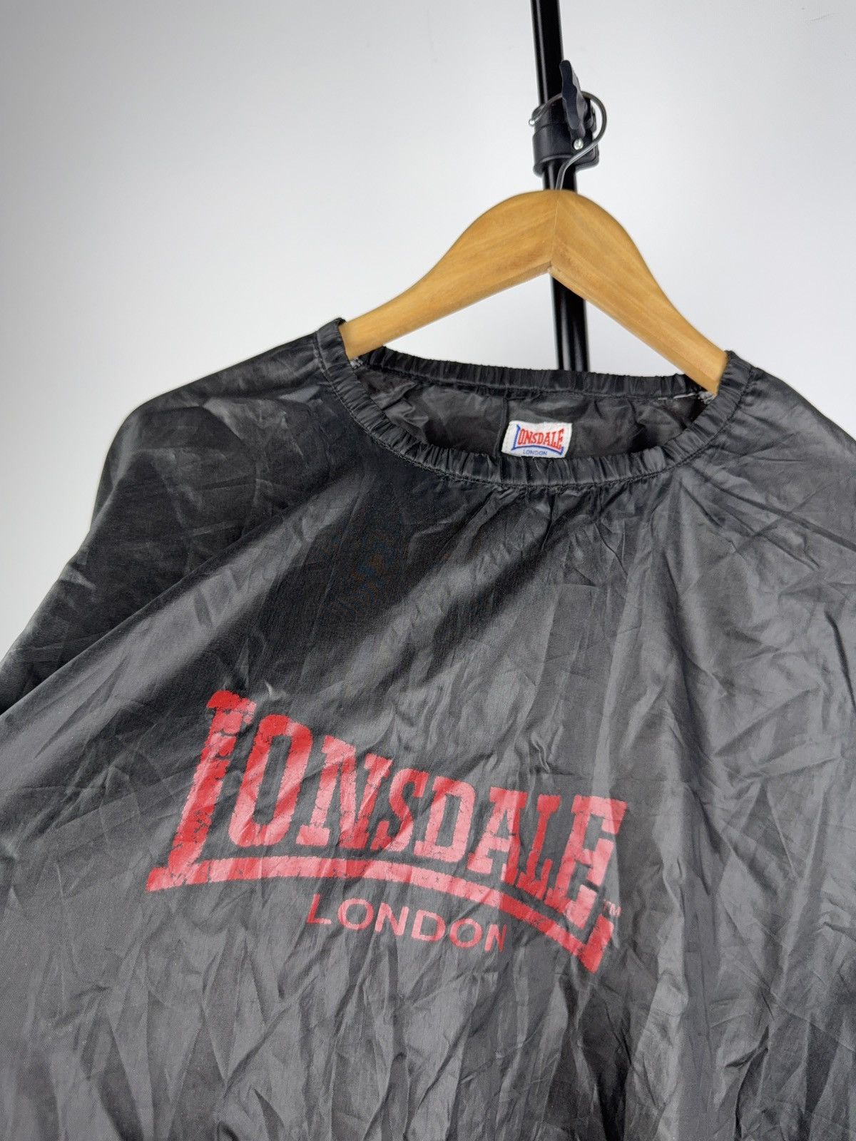Lonsdale Vintage 80s Retro Rare Lonsdale Nylon jacket sweatshirt Size US L / EU 52-54 / 3 - 3 Thumbnail