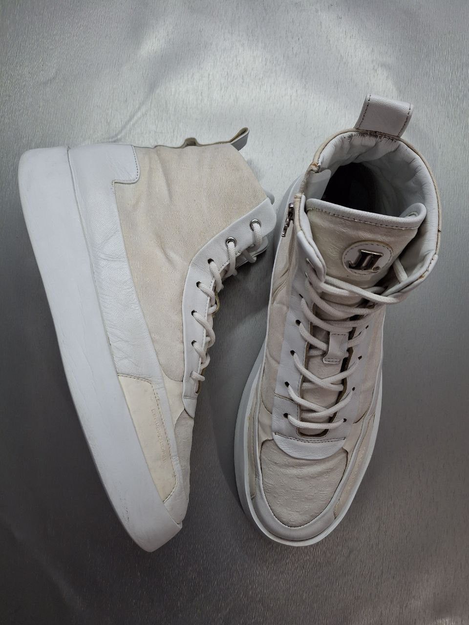 Handmade Leandro Lopes Mid Top Handmade Leather Sneakers Size US 11.5 / EU 44-45 - 3 Thumbnail