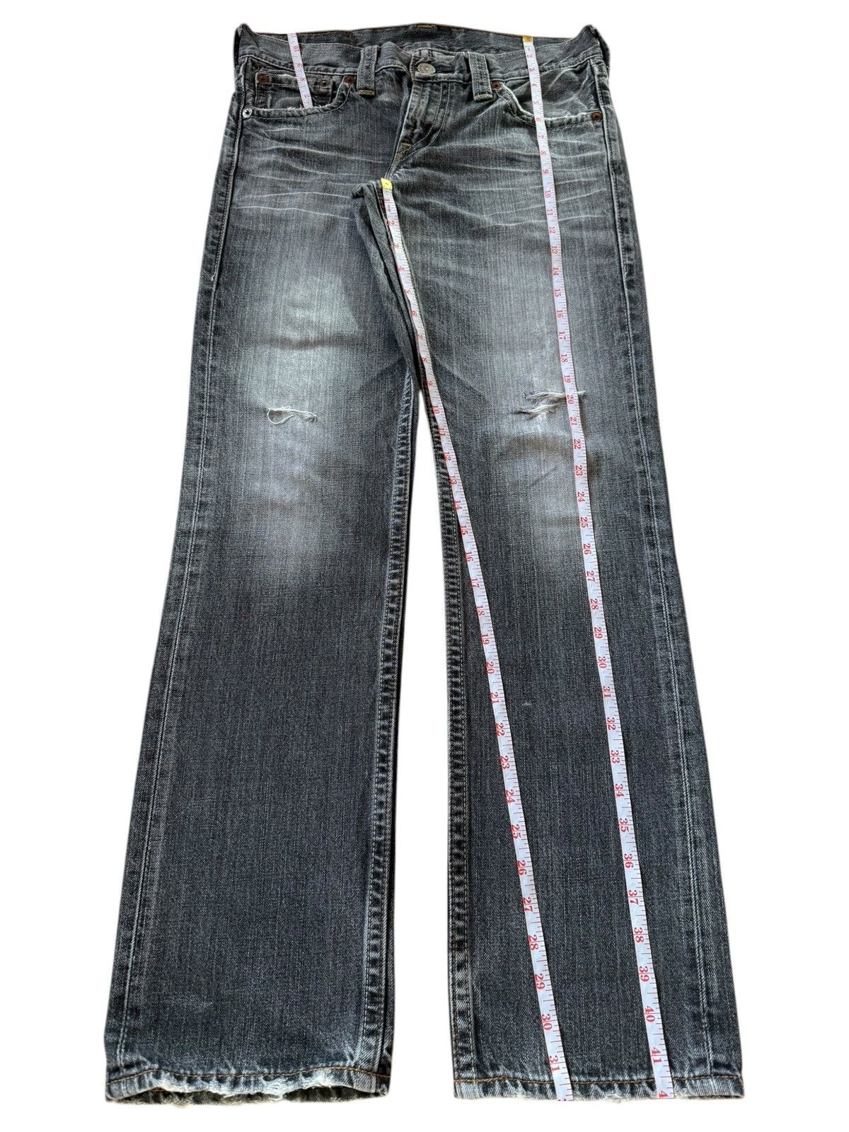 Levi's Vintage 90s Levis 502 Charcoal Wash Distressed Jeans Size US 32 / EU 48 - 7 Thumbnail