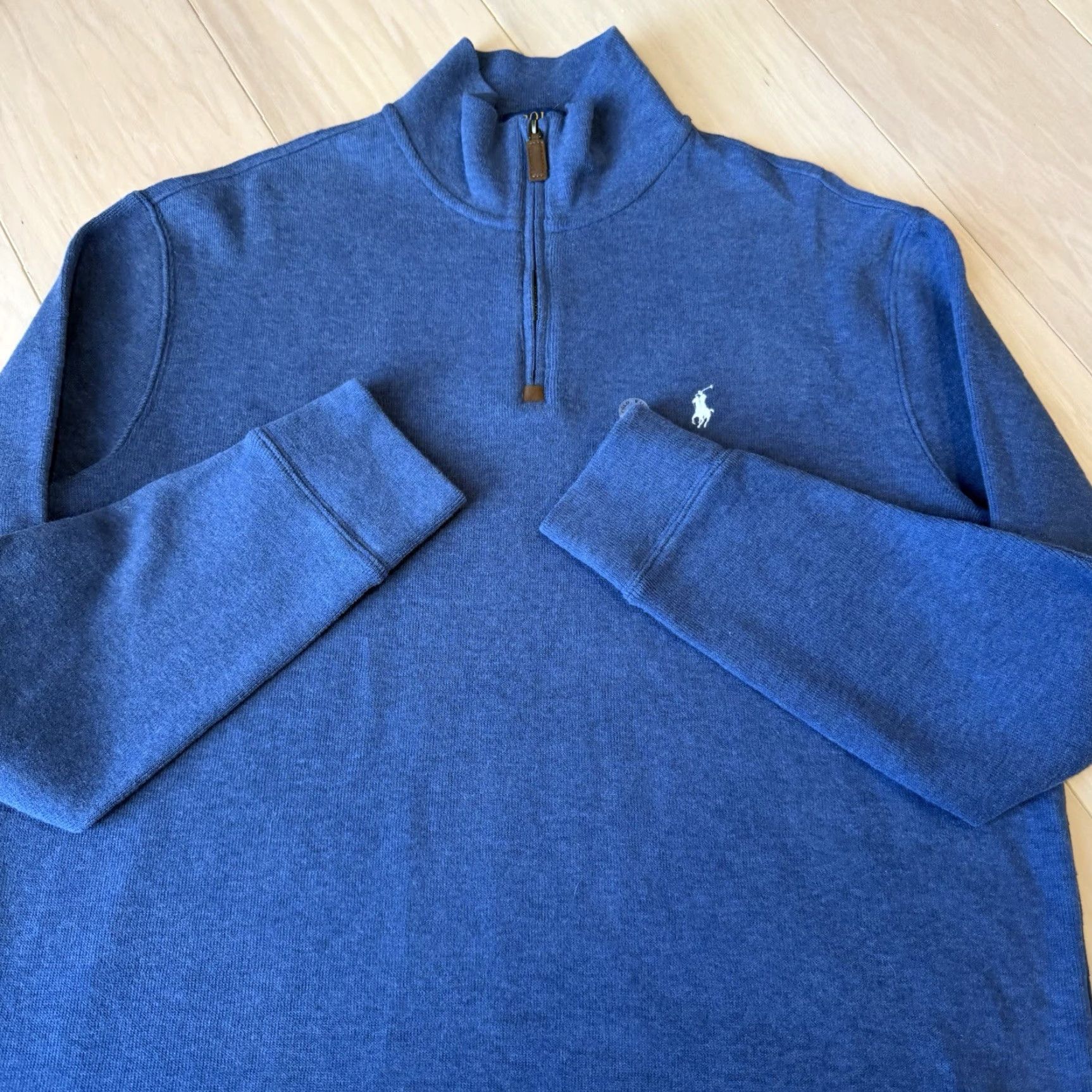 Polo Ralph Lauren Polo Ralph Lauren 1/4 Zip Sweater L Blue Cotton Pullover Minimalist New York Shirt Mens Size US L / EU 52-54 / 3 - 4 Thumbnail