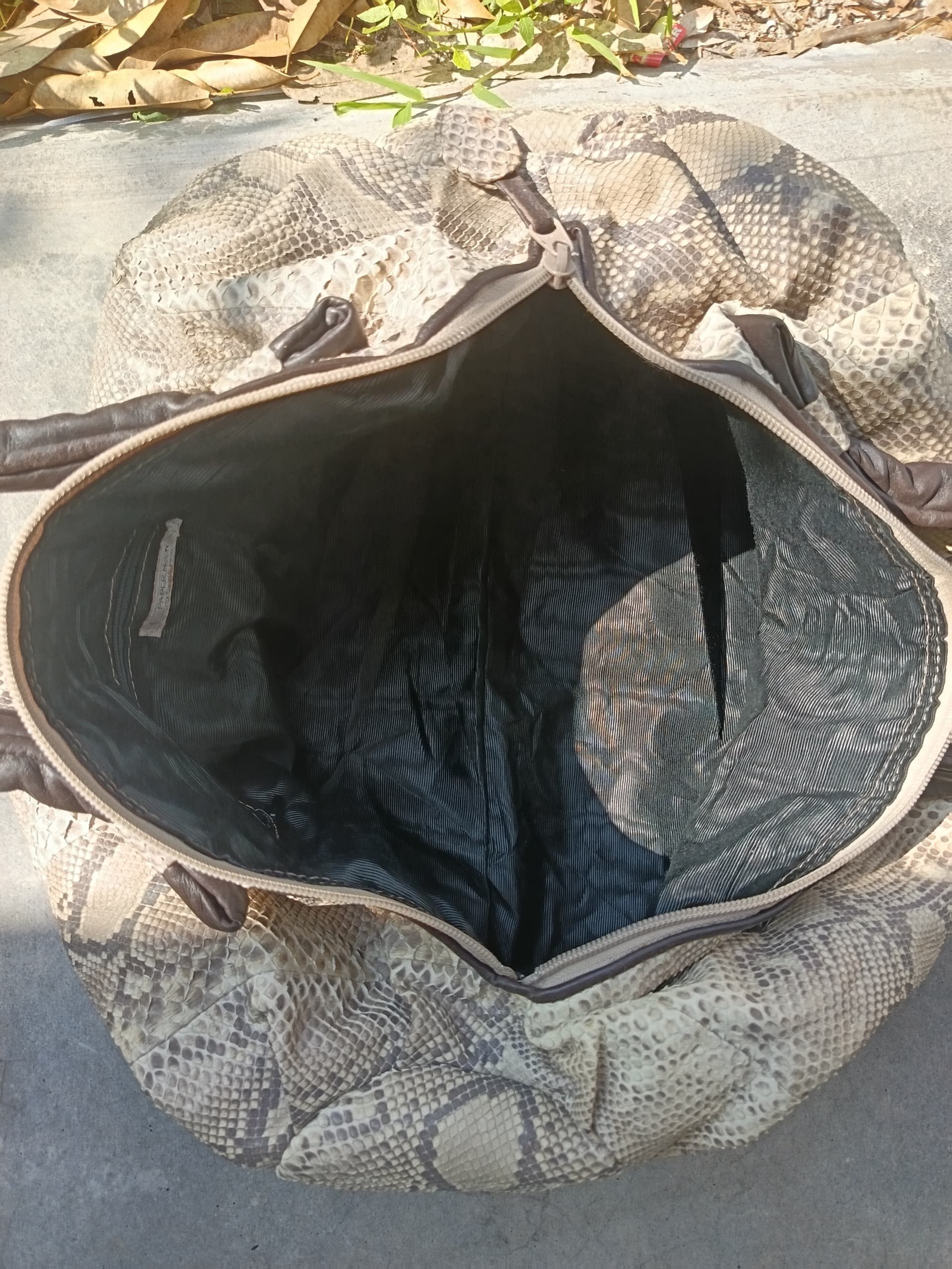 Japanese Brand Snake skin python vtg unknown Japan duffle bag Size ONE SIZE - 4 Thumbnail