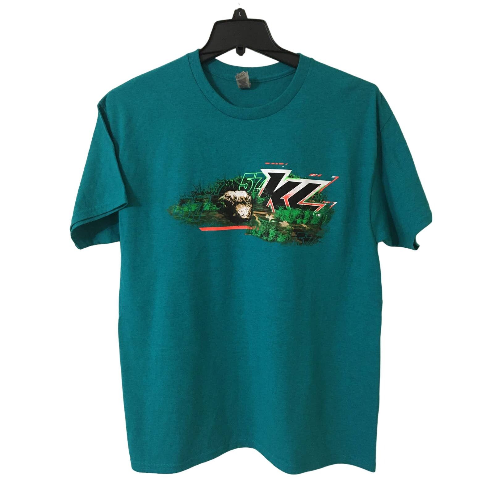Gildan NWOT M Gildan Kyle Larson 57 Swamp Surfing Elk Grove CA 2022 Size US M / EU 48-50 / 2 - 1 Thumbnail