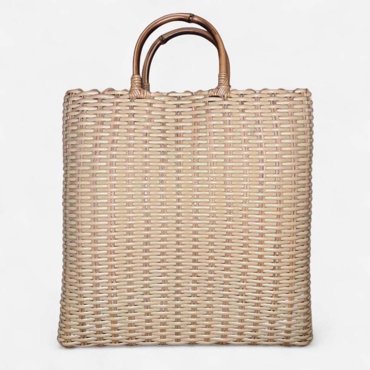 Other Tote Bag w/ Bamboo Handles & Tassel / Summer Market Beach Size ONE SIZE - 2 Thumbnail