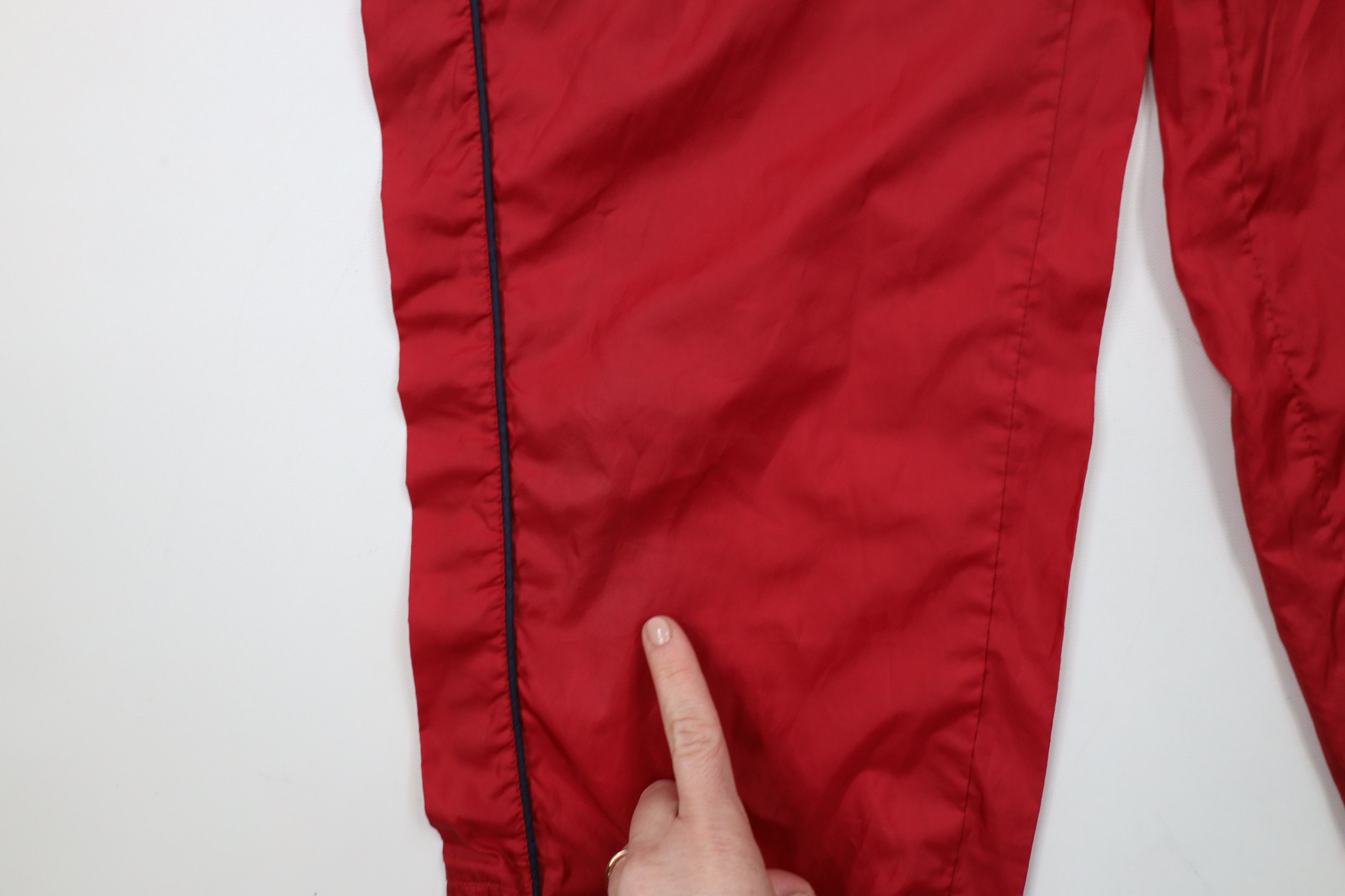 Ralph Lauren × Vintage Vintage 90s Ralph Lauren Box Logo Cuffed Joggers Pants Red Size 26" / US 2 / IT 38 - 8 Thumbnail