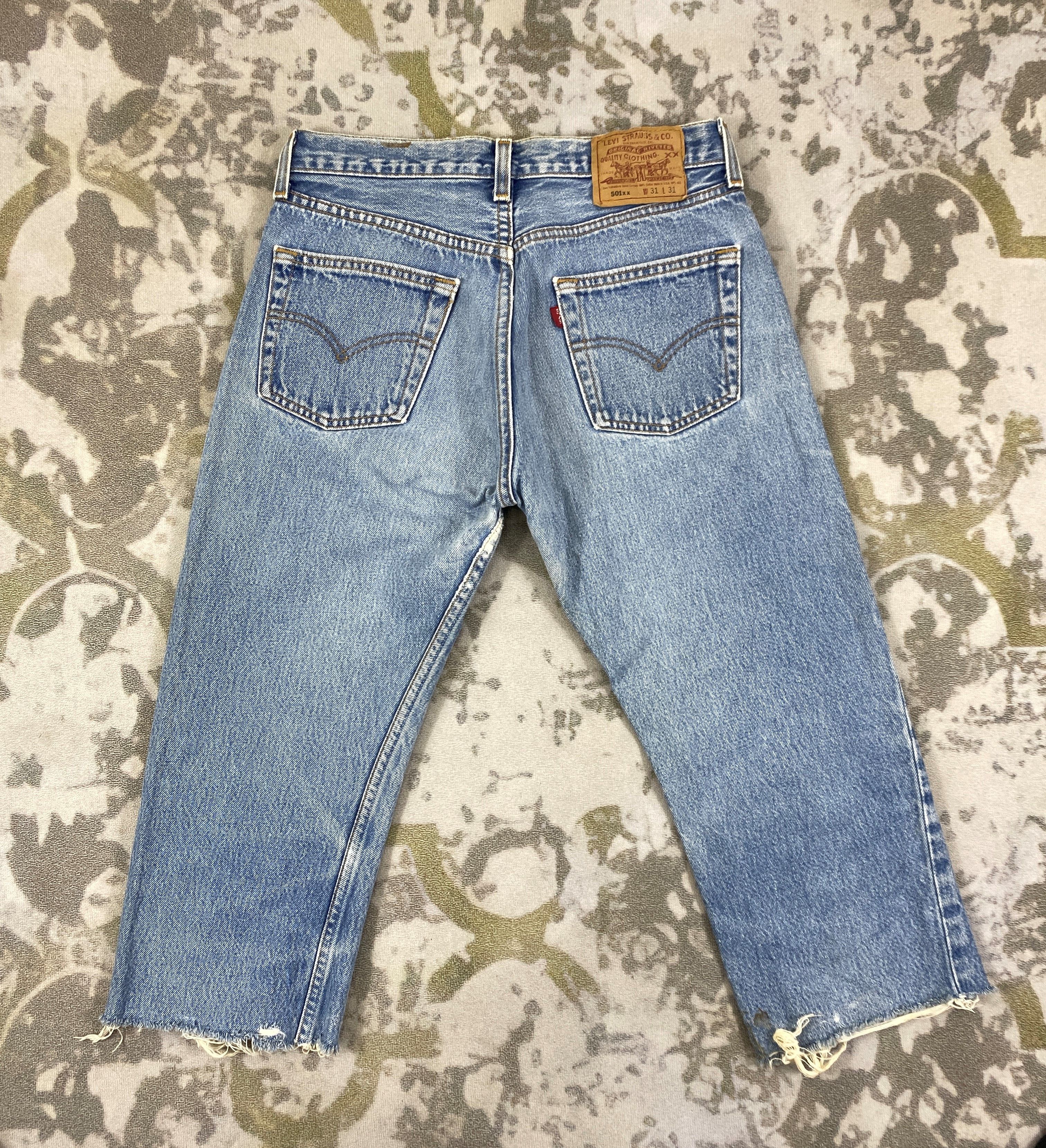 Levi's Faded Blue Vintage Levis 501 Jeans 29x19 - JN3031 Size US 29 - 2 Thumbnail