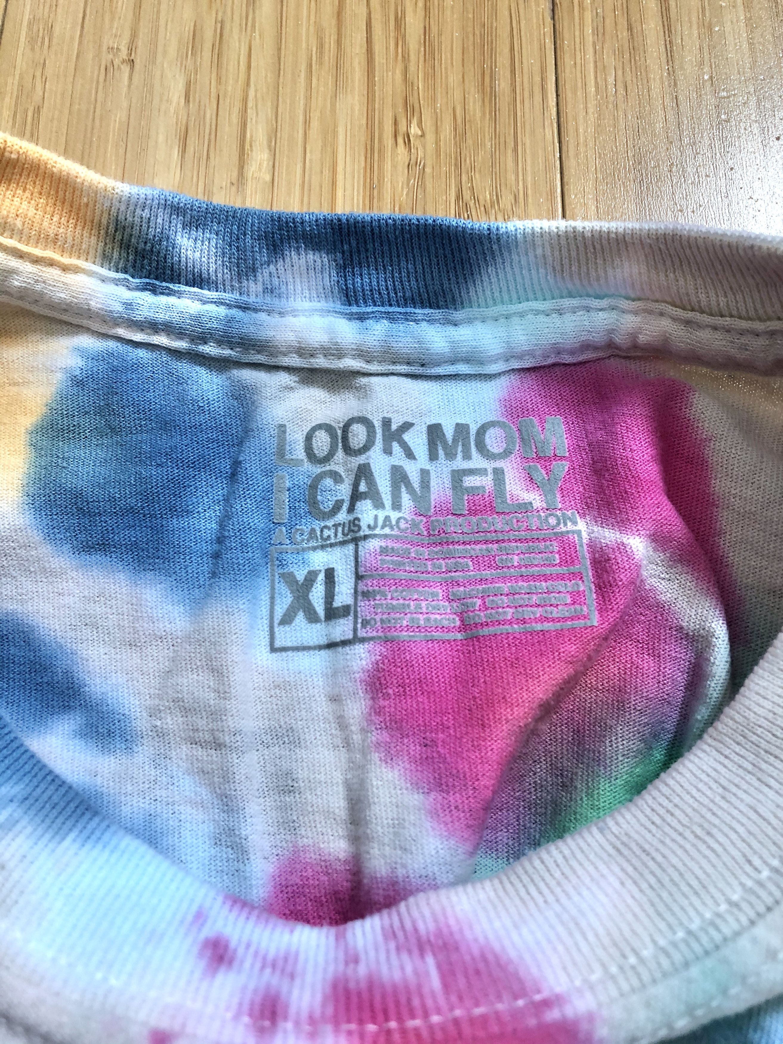 Travis Scott Look mom I can fly tie dye shirt Size US XL / EU 56 / 4 - 4 Thumbnail