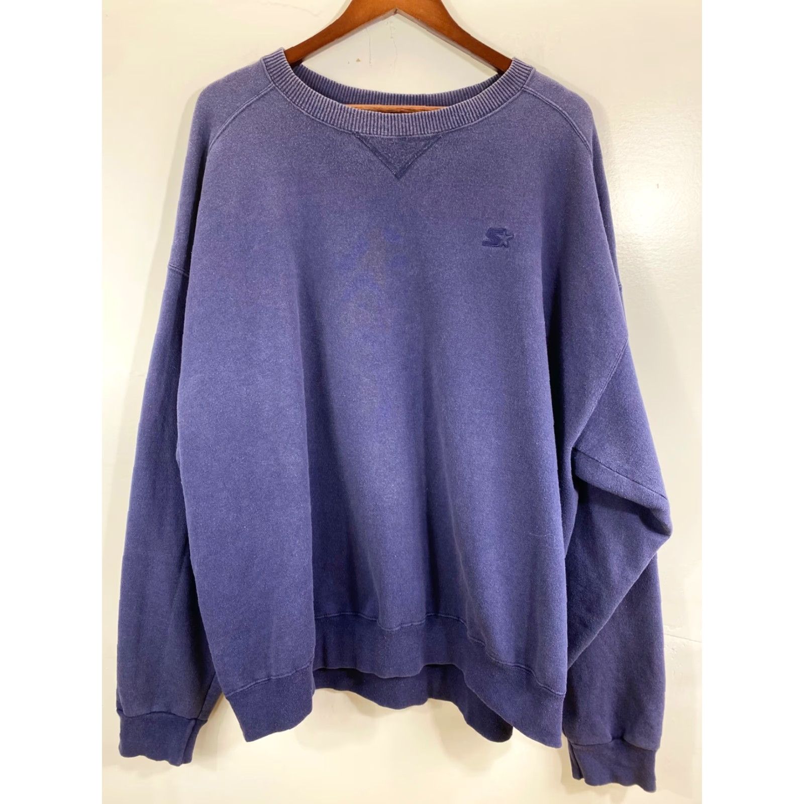 Starter Starter Heavyweight Sweatshirt Pro 80 XL Navy Blue Men Sweatshirt 90s Pullover Crew Neck Cotton Blend Size US XL / EU 56 / 4 - 2 Thumbnail