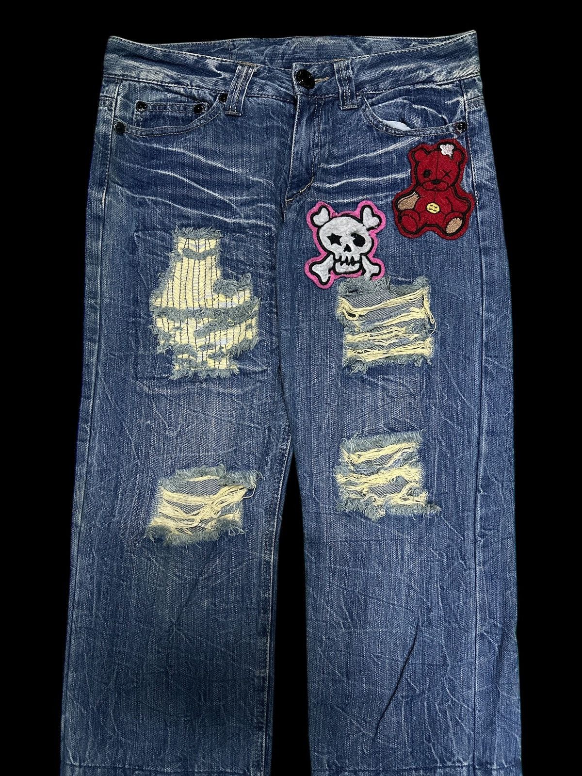 Japanese Brand Distress Denim Style 💥 Back & Forth Style Denim Distress💥 Size US 32 / EU 48 - 3 Thumbnail