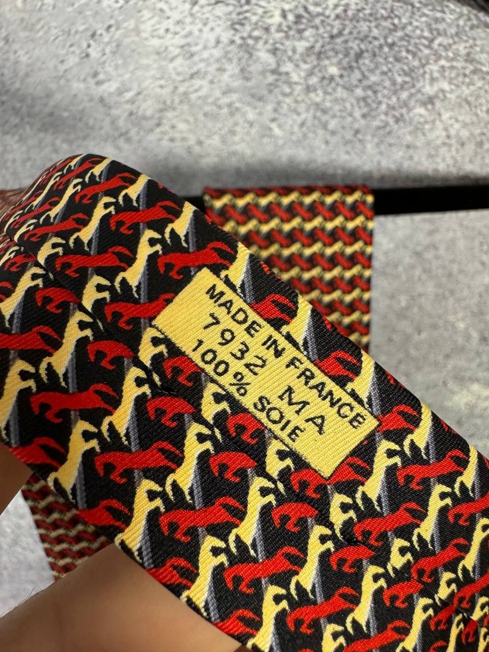 Hermes Vintage Collector's Hermes Silk Tie Horse Monogram Size ONE SIZE - 7 Thumbnail