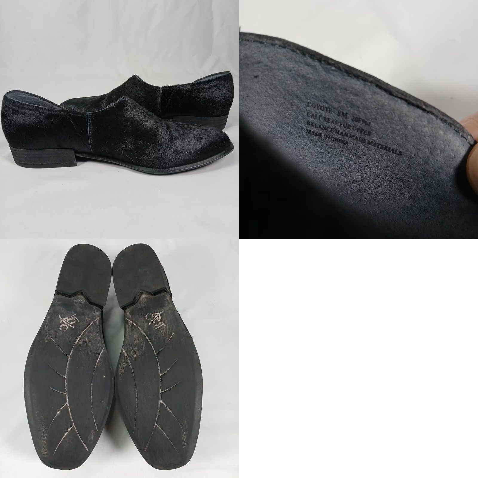 Vintage OTBT Coyote Women's Black Calf Hair Slip-On Flats 8M - Flat Shoes, Slip-On, Casual, Black, 8M, OTBT, Women, Flats Size US 8 / IT 38 - 8 Thumbnail