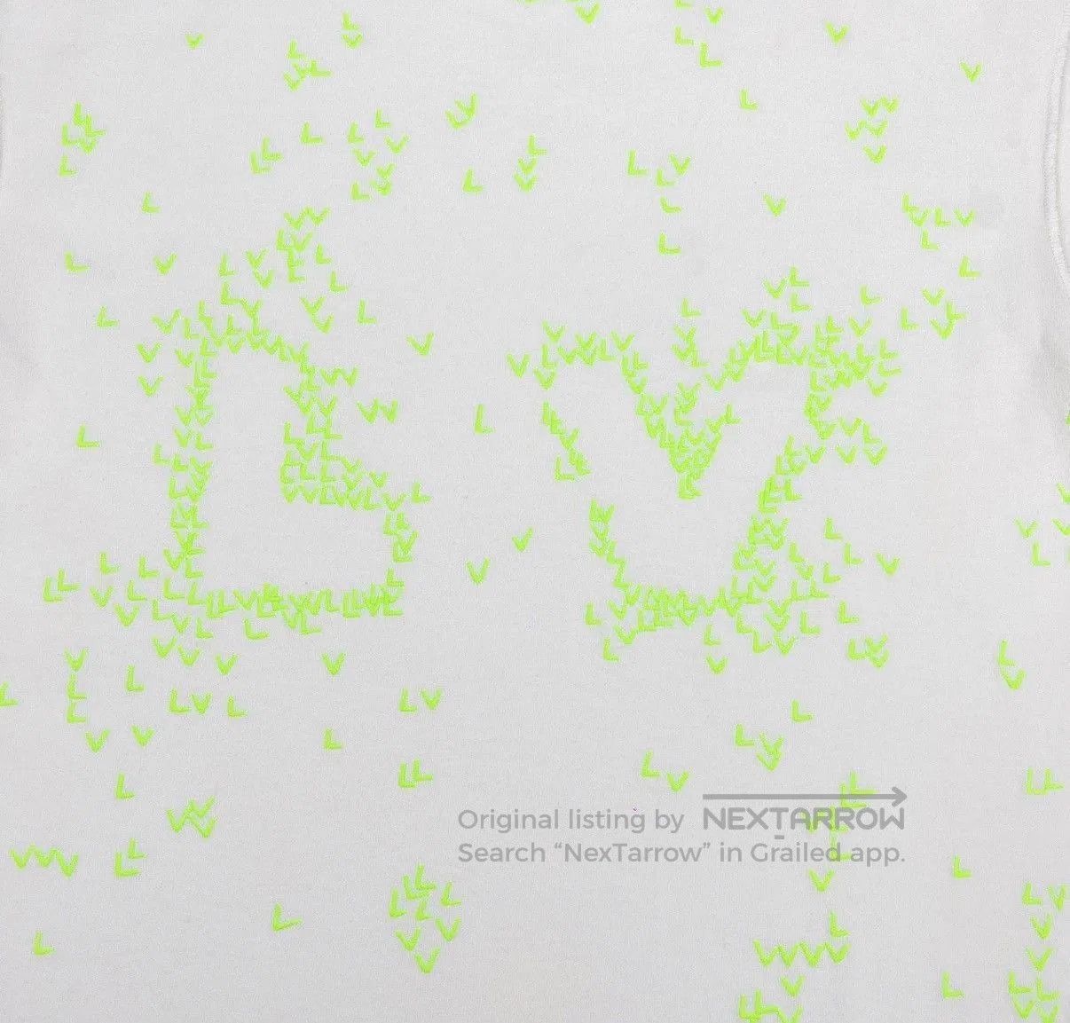 Louis Vuitton White Short-Sleeve Shirt with Green Pattern. Size US S / EU 44-46 / 1 - 4 Thumbnail