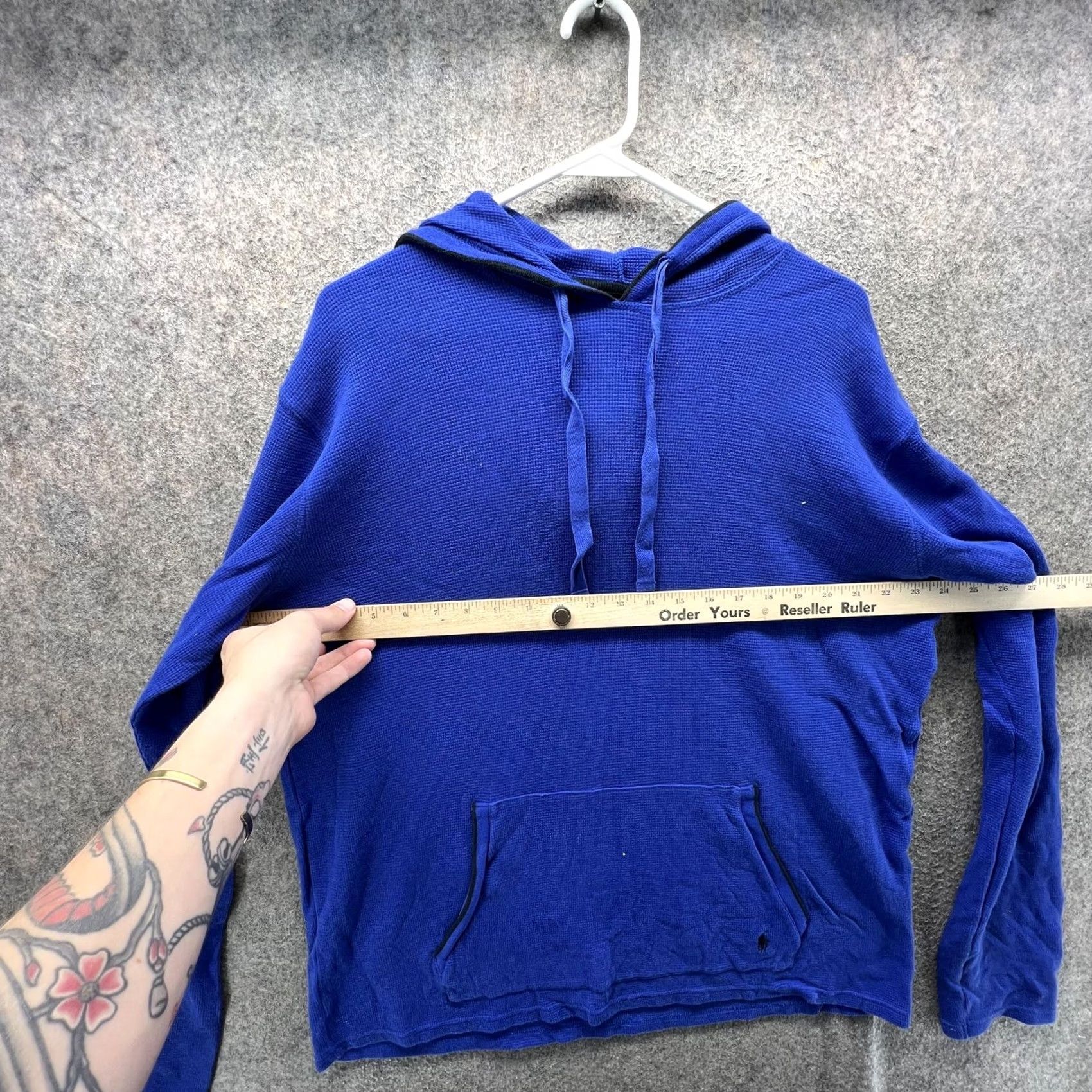 Polo Ralph Lauren Polo Ralph Lauren Pajama Top Mens L Blue Hooded Waffle Knit Sleepwear Lounge Shirt Size US L / EU 52-54 / 3 - 6 Thumbnail