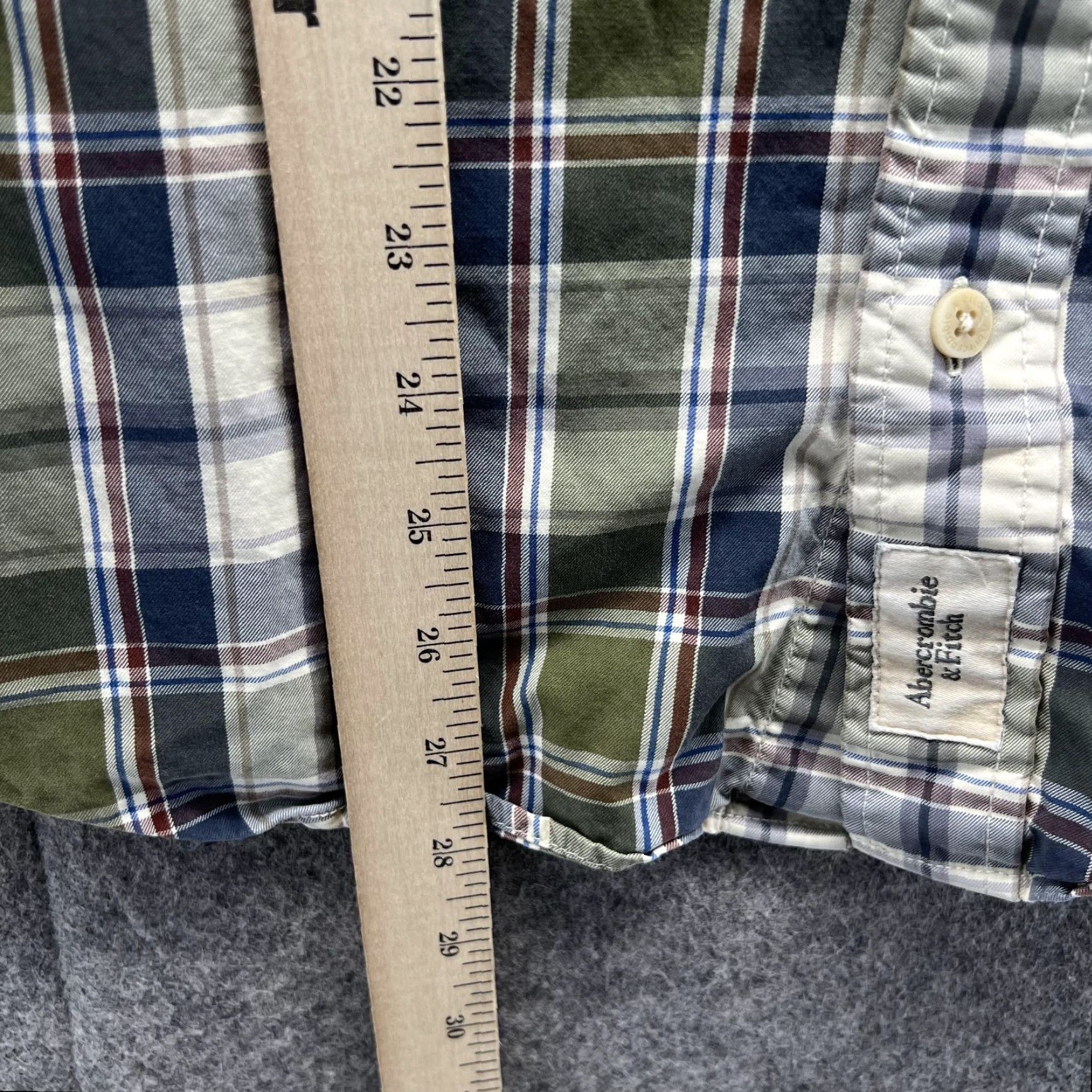 Abercrombie & Fitch Abercrombie & Fitch Shirt Men L Green Button-Down Flannel Plaid Long Sleeve Button-Up Casual Activewear Regular Fit Size US L / EU 52-54 / 3 - 7 Thumbnail