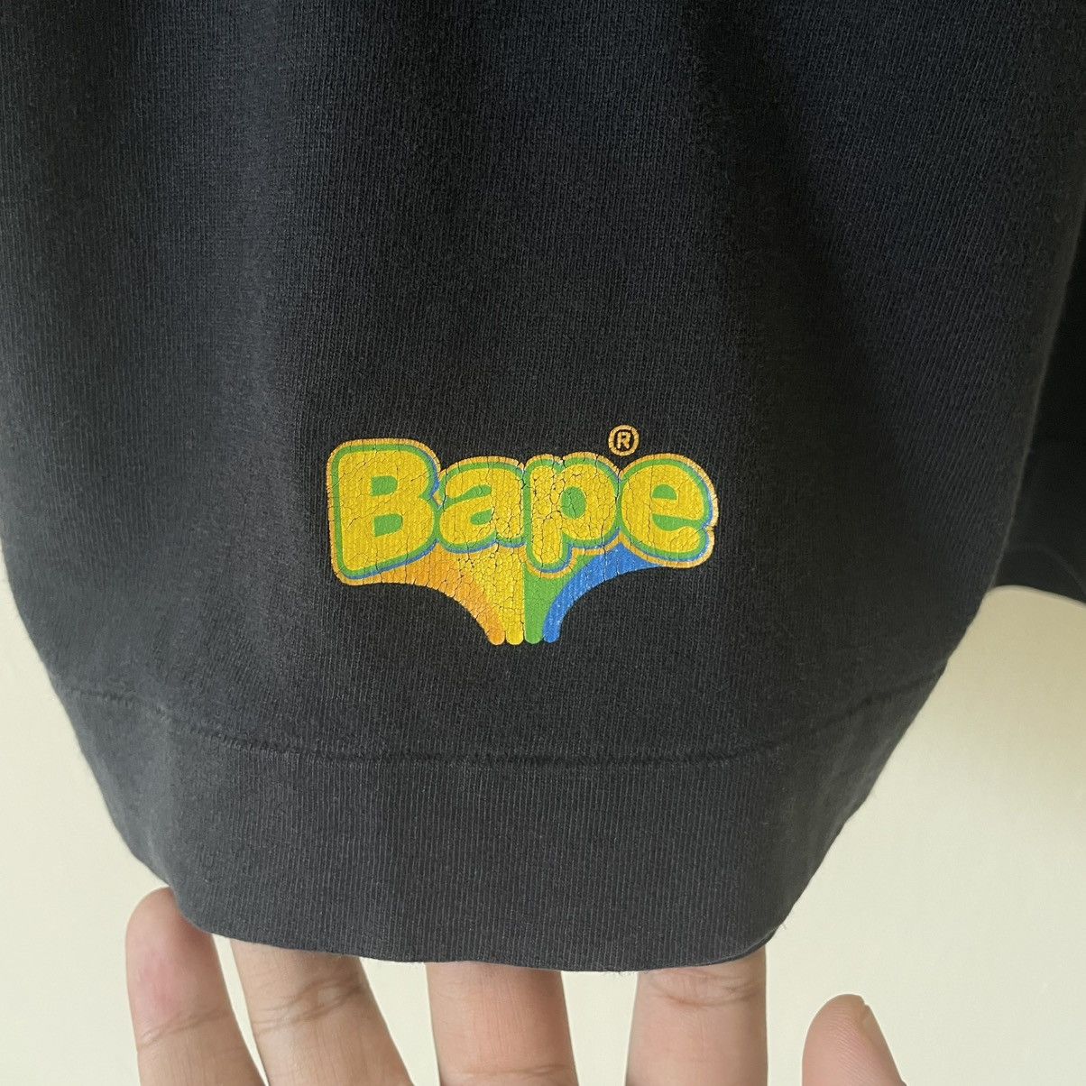 Bape Vintage Thrashed OG BAPE Rainbow Tee Shirt Size US XL / EU 56 / 4 - 3 Thumbnail